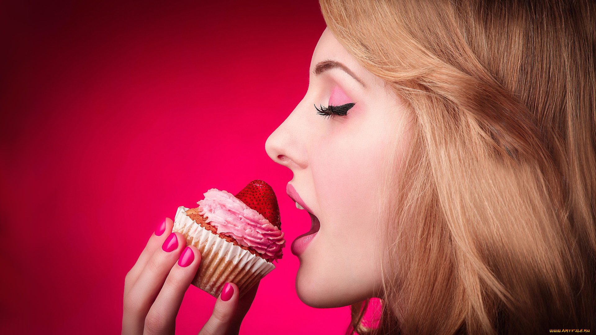 девушки, -unsort, , лица, , портреты, глаза, губы, пироженное