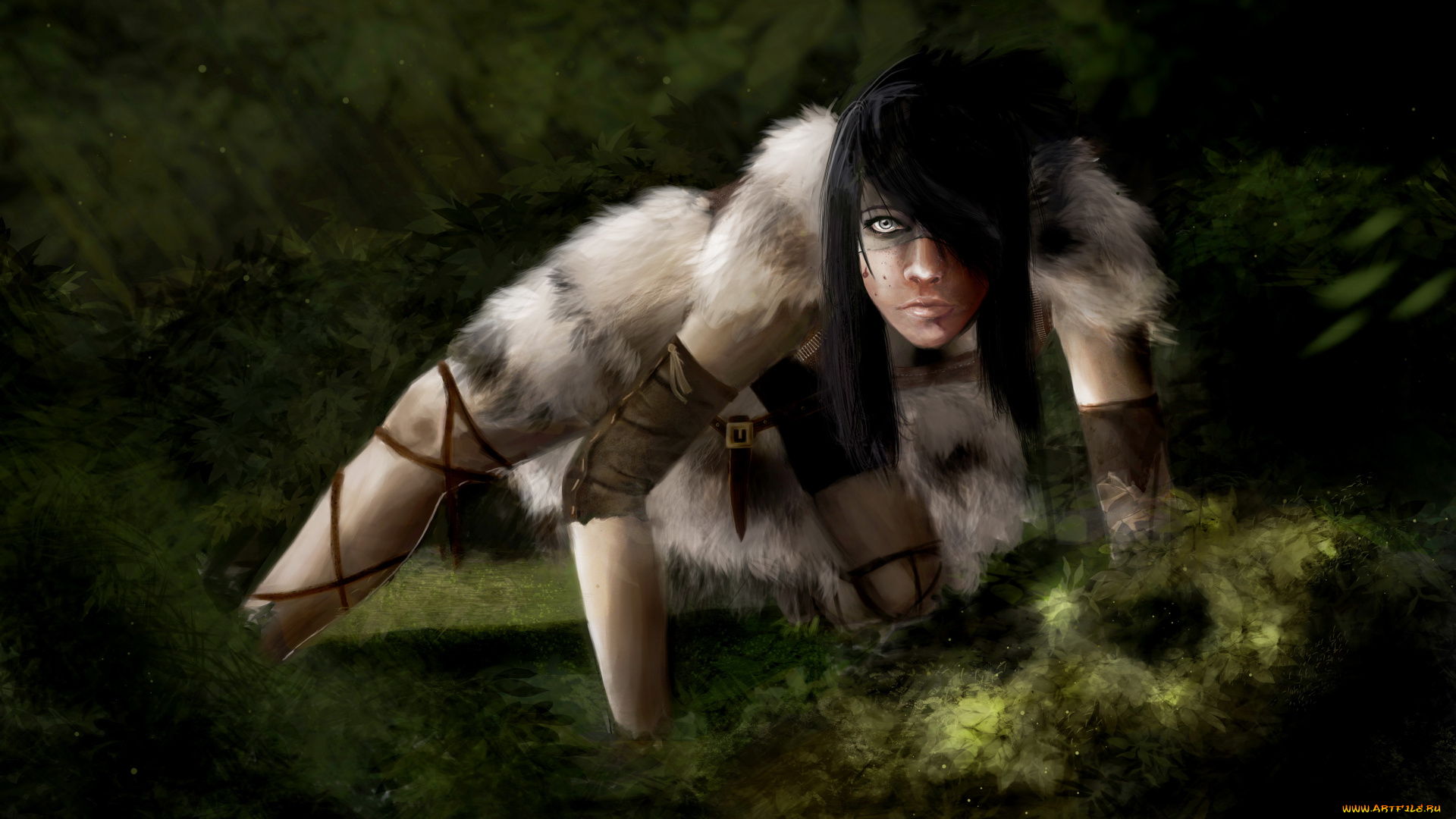 фэнтези, девушки, девушка, взгляд, фон