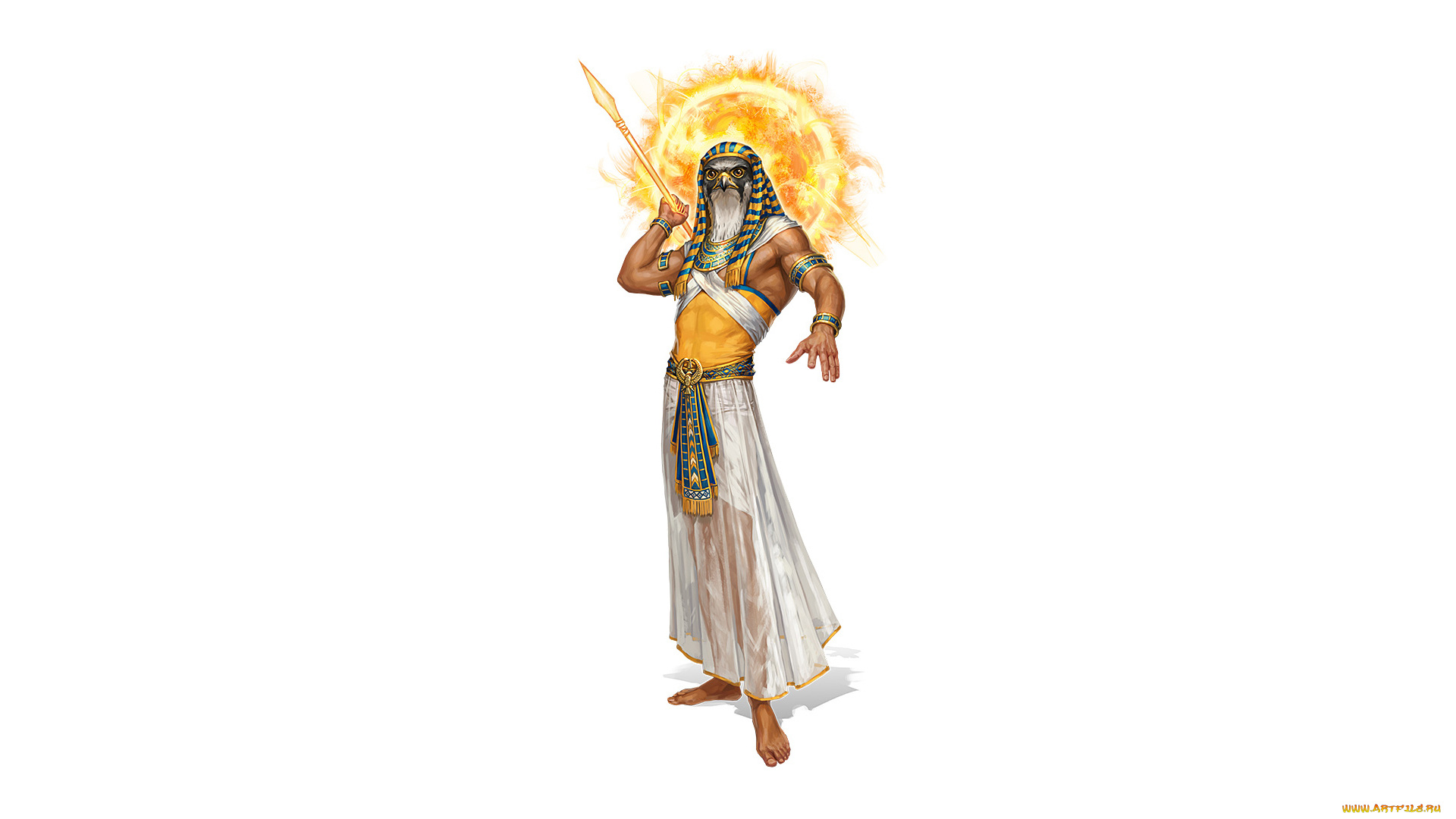 рисованное, комиксы, мужчина, бог, копье, орел, маска