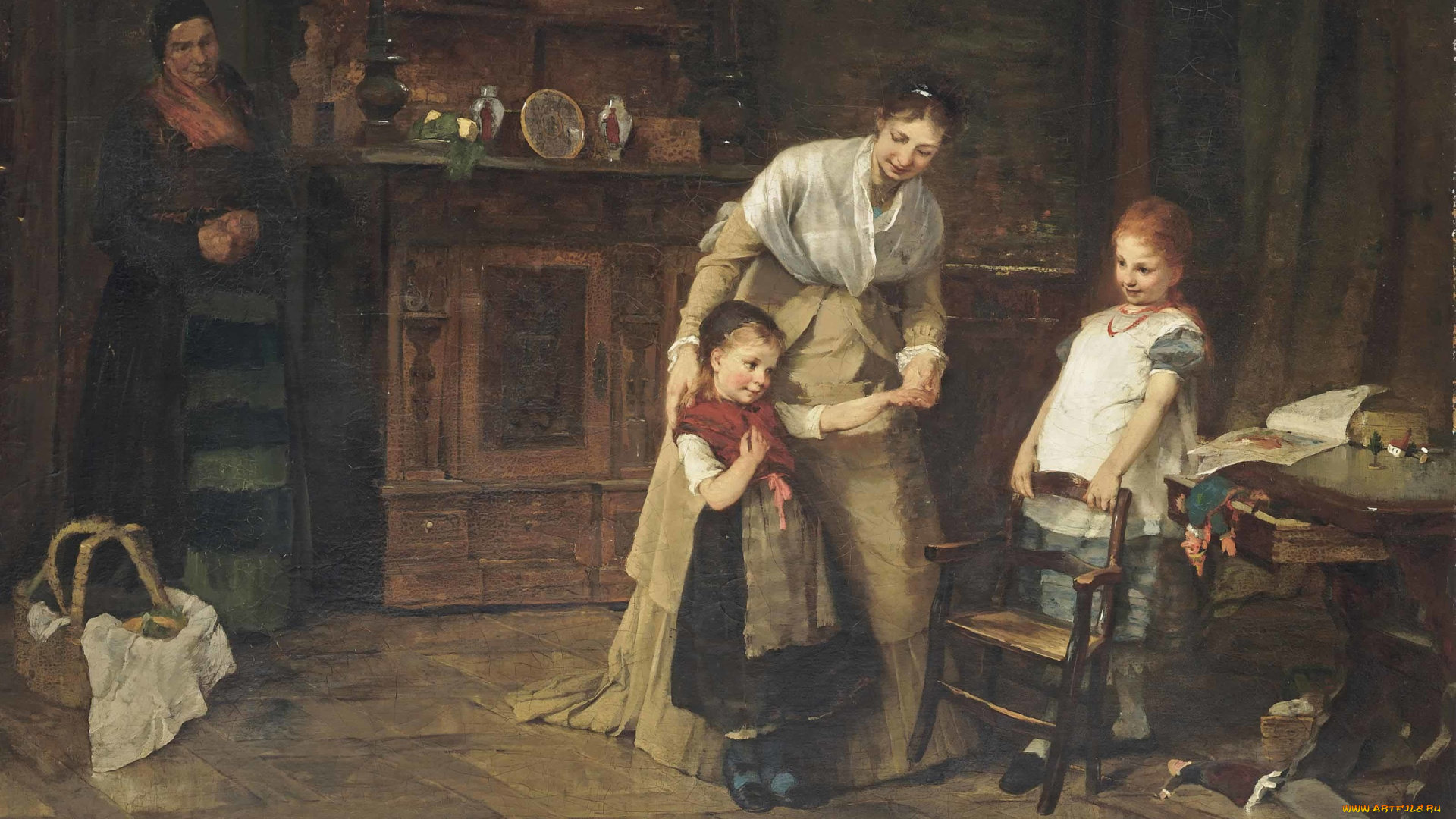 рисованное, живопись, danish, portrait, painter, 1875, новые, друзья, bertha, wegmann, берта, вегманн, new, friends, датская, художница-портретистка