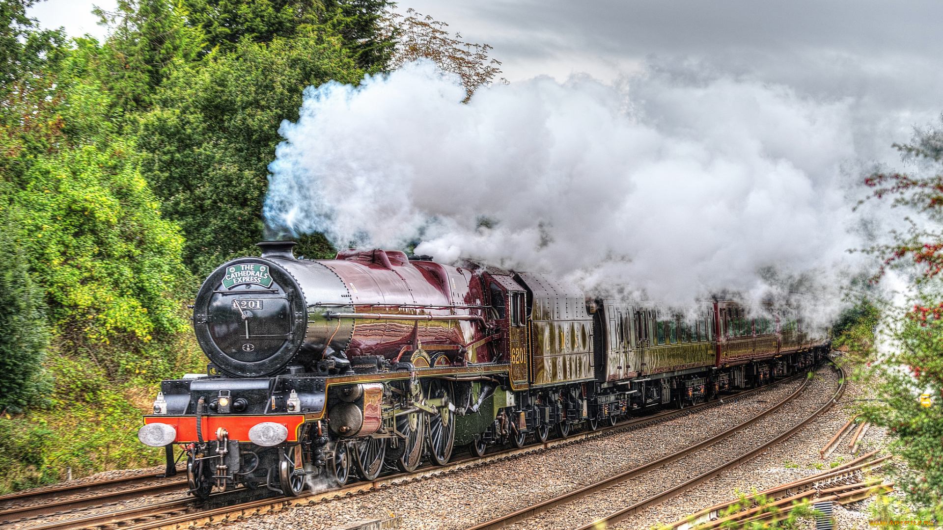 техника, паровозы, локомотив, состав