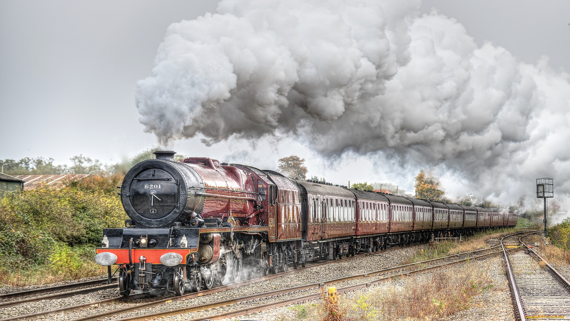 техника, паровозы, локомотив, состав