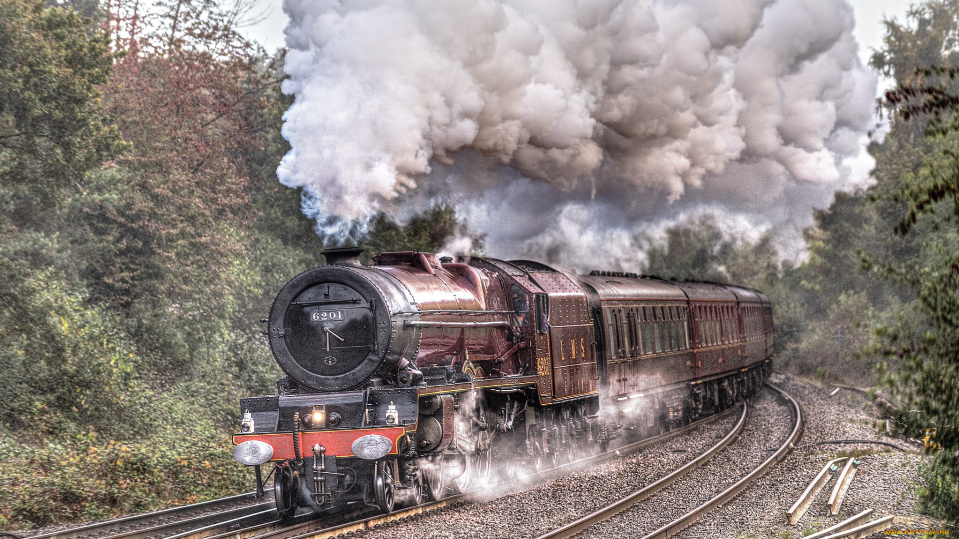 техника, паровозы, локомотив, состав