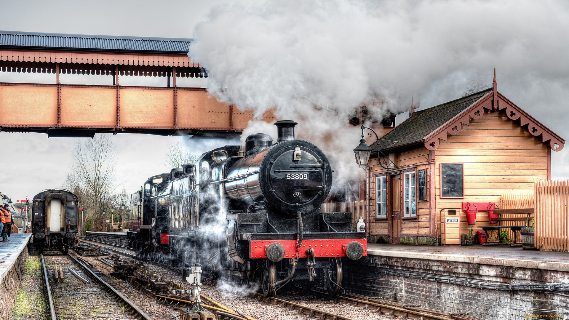 техника, паровозы, локомотив, состав