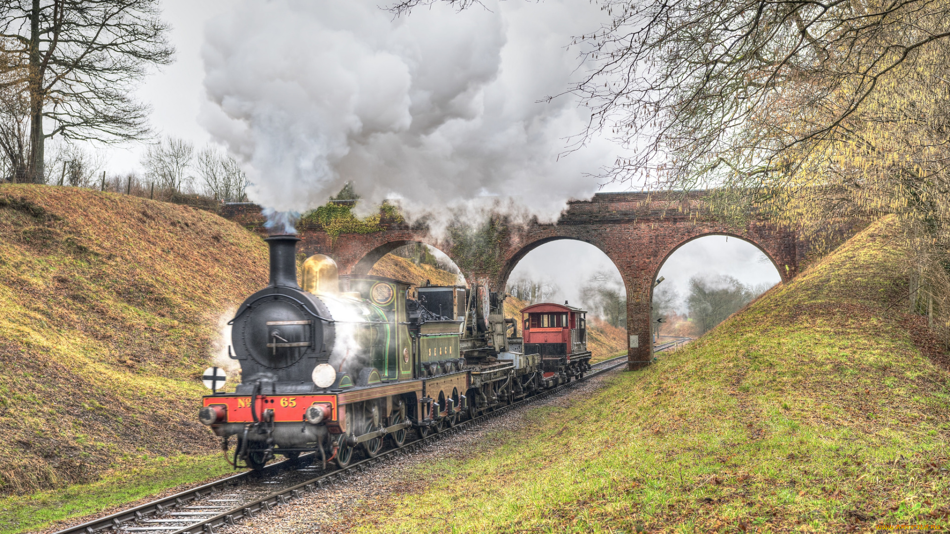 техника, паровозы, состав, локомотив