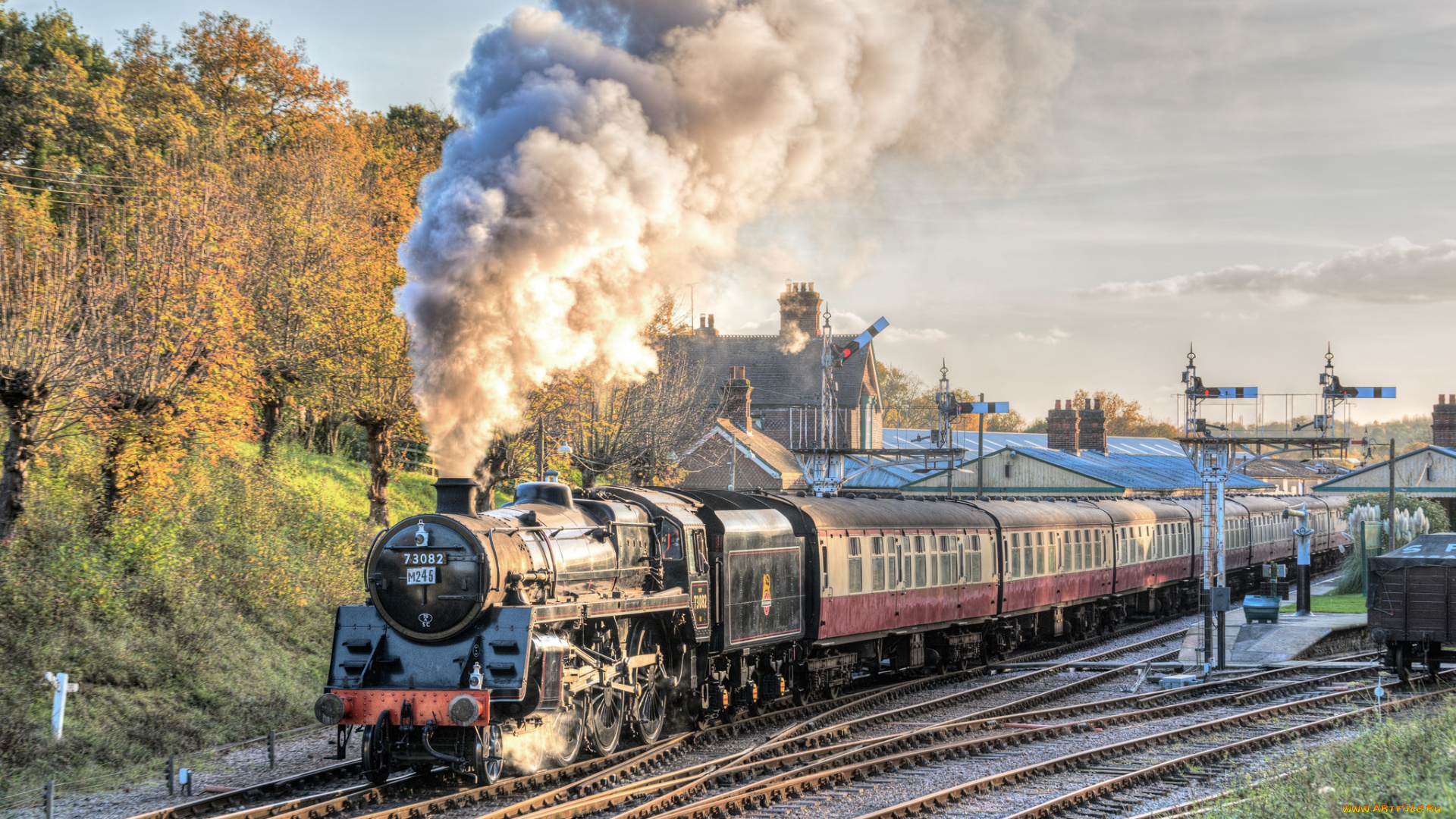 техника, паровозы, состав, локомотив