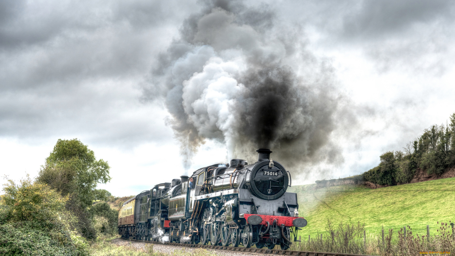 техника, паровозы, состав, локомотив