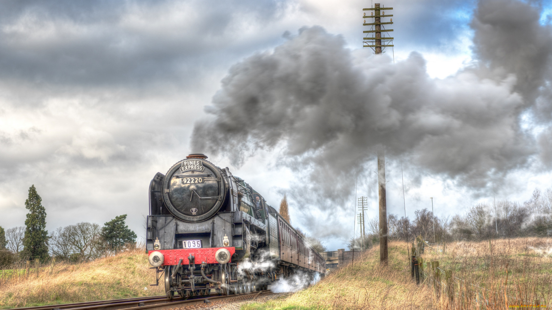 техника, паровозы, состав, локомотив