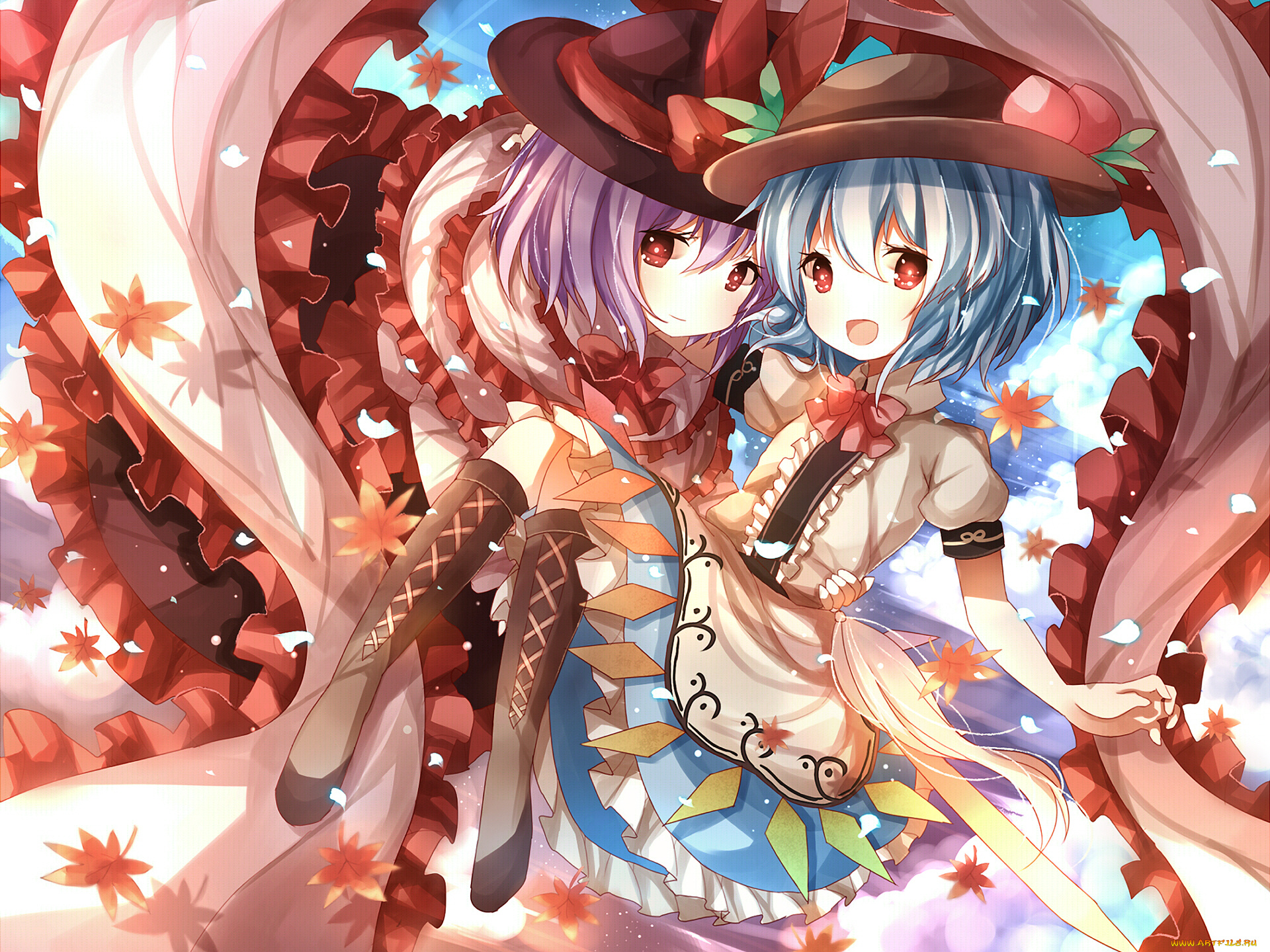 аниме, touhou, девушки