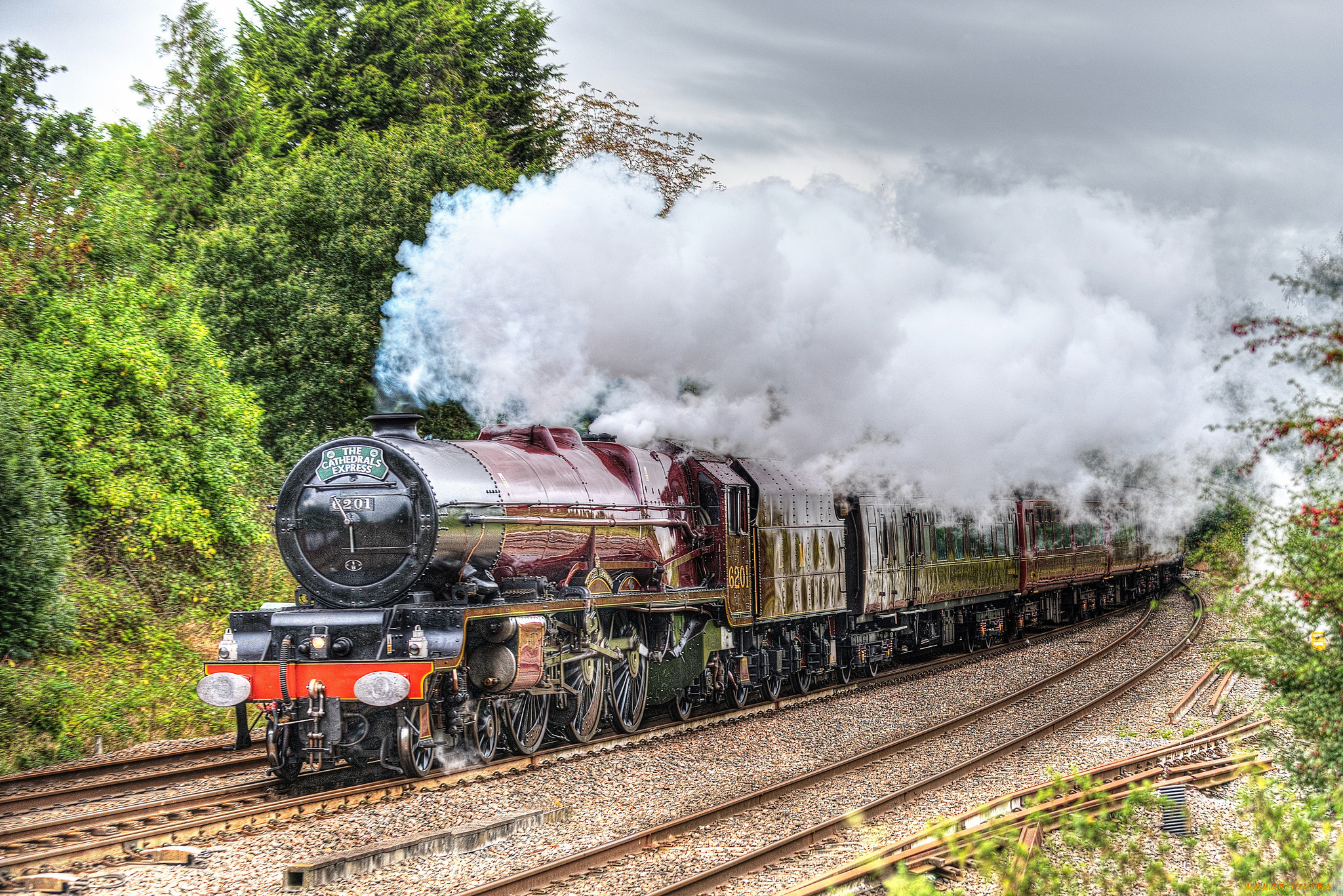 техника, паровозы, локомотив, состав