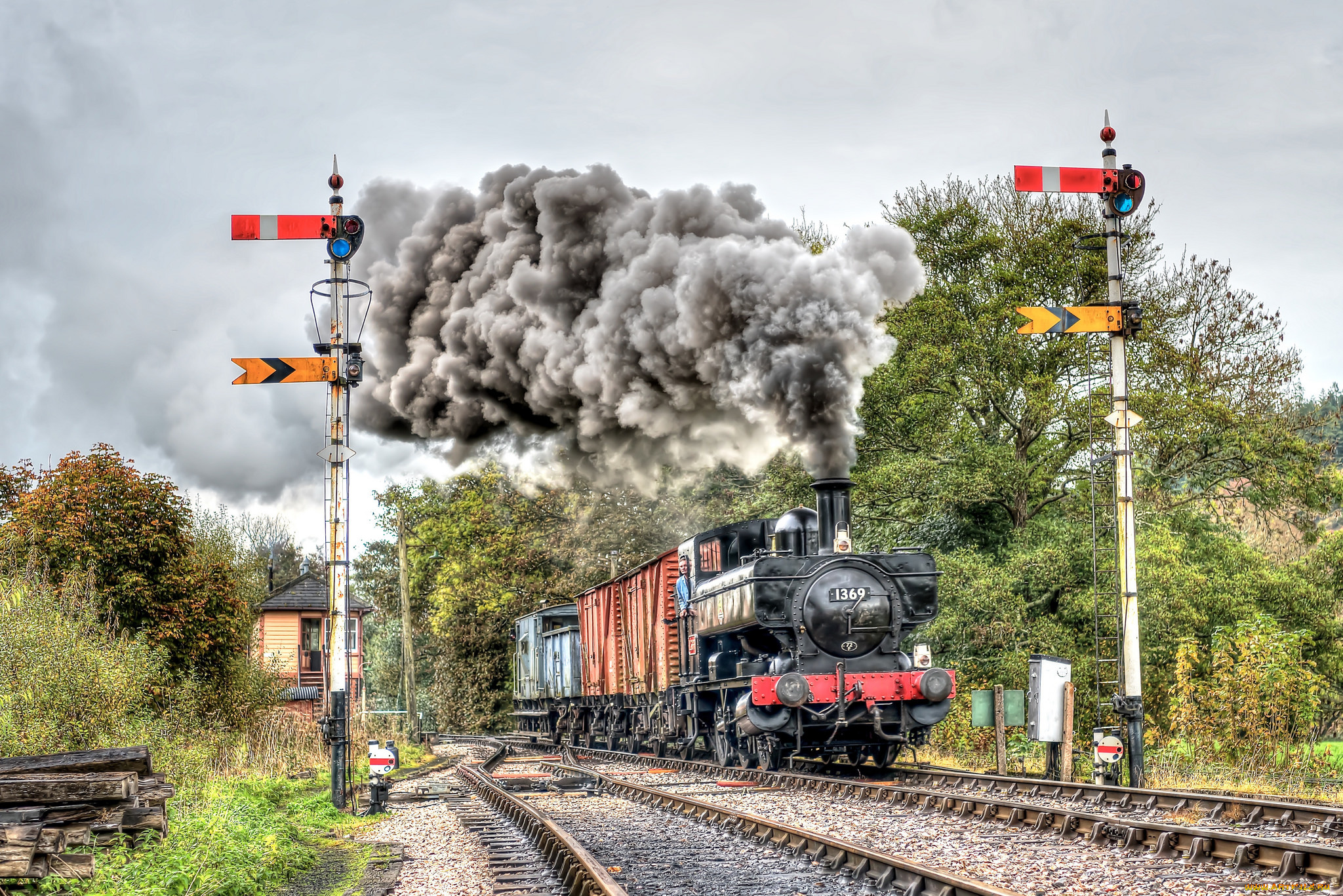 техника, паровозы, локомотив, состав