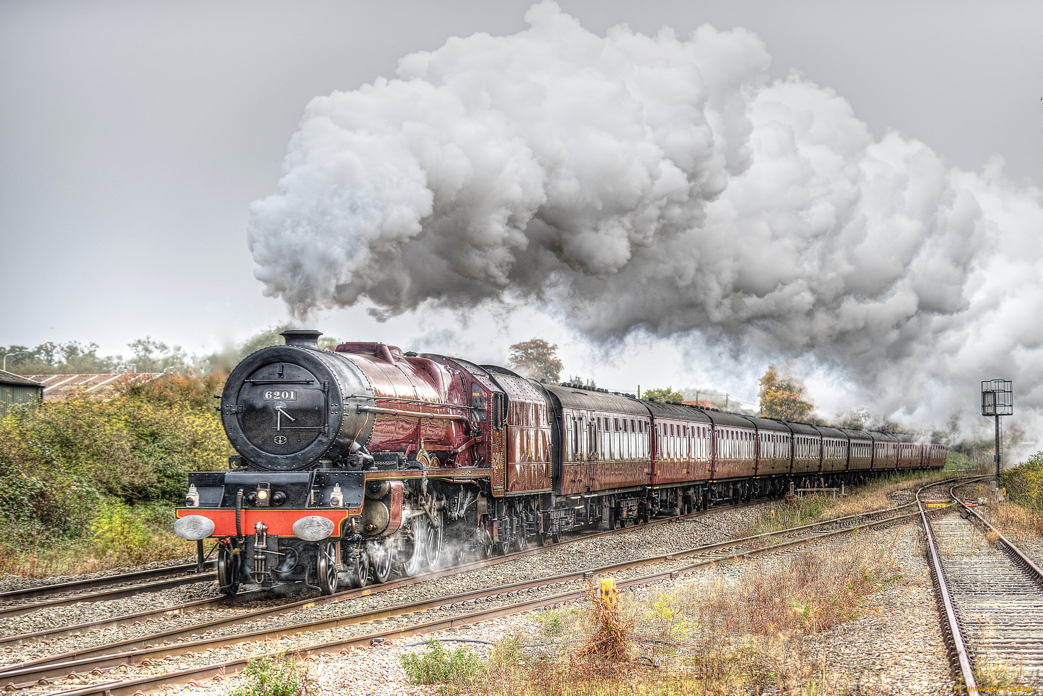 техника, паровозы, локомотив, состав