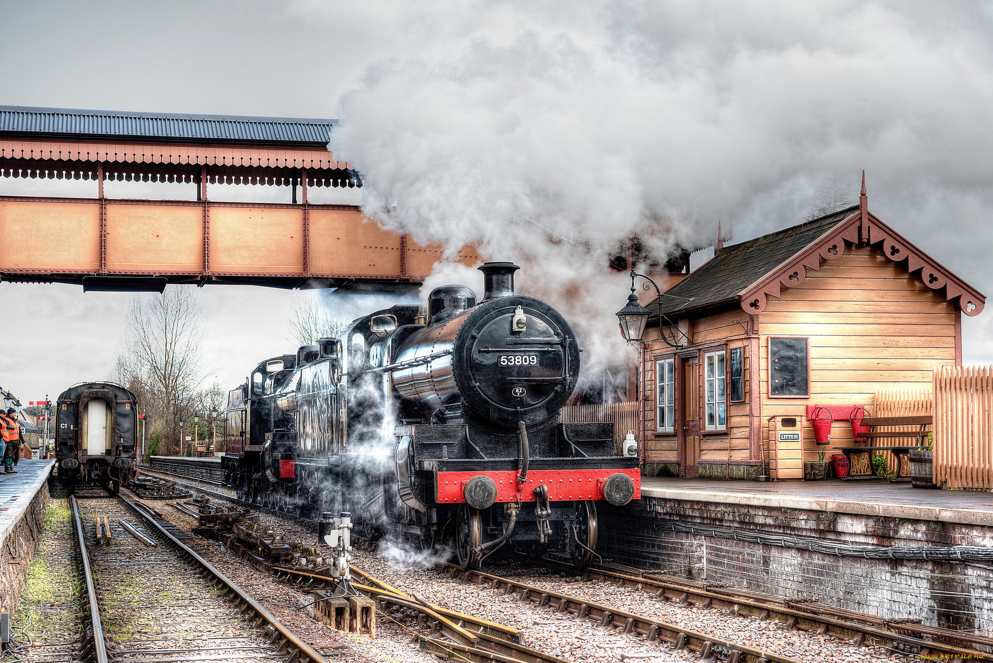 техника, паровозы, локомотив, состав