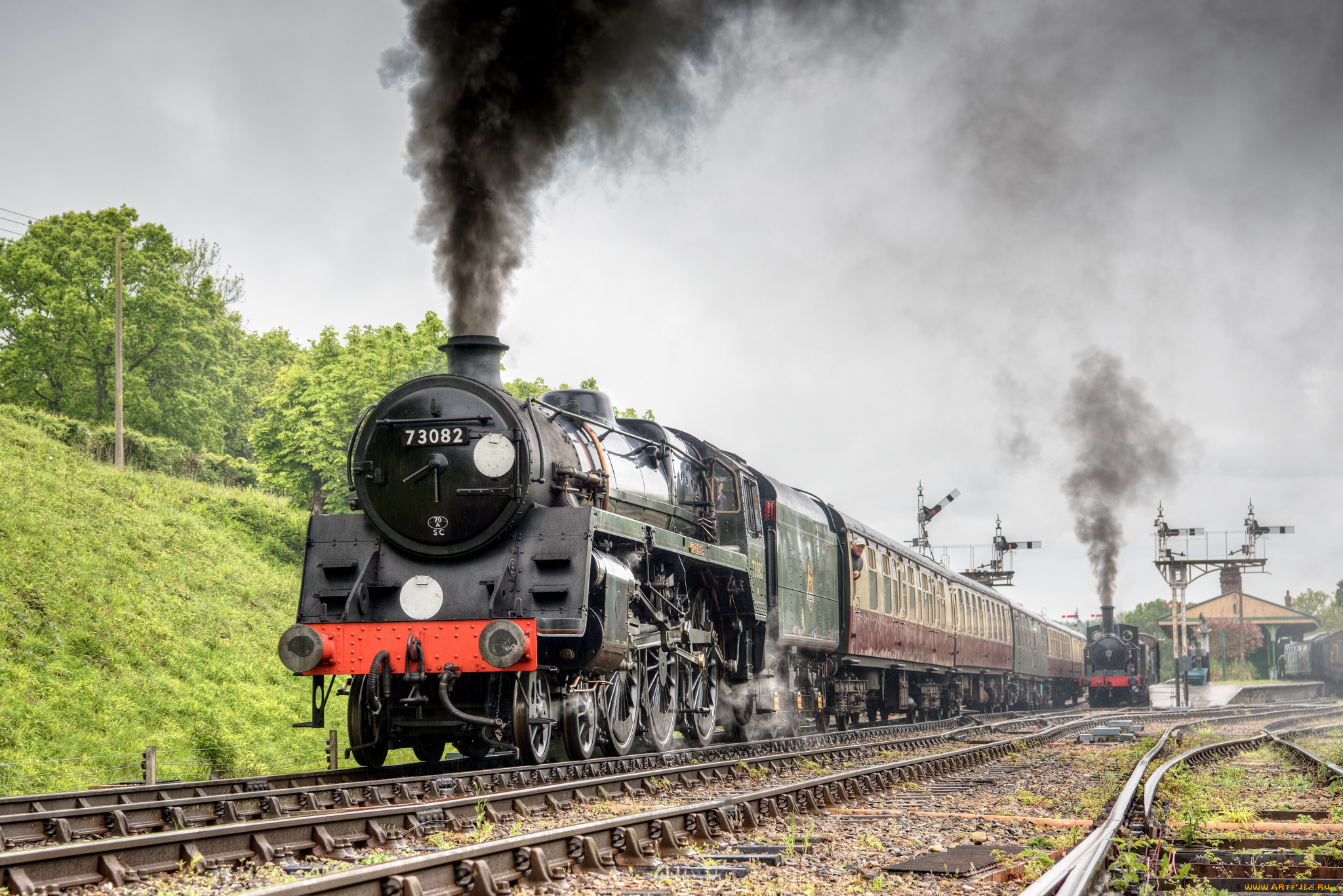 техника, паровозы, состав, локомотив