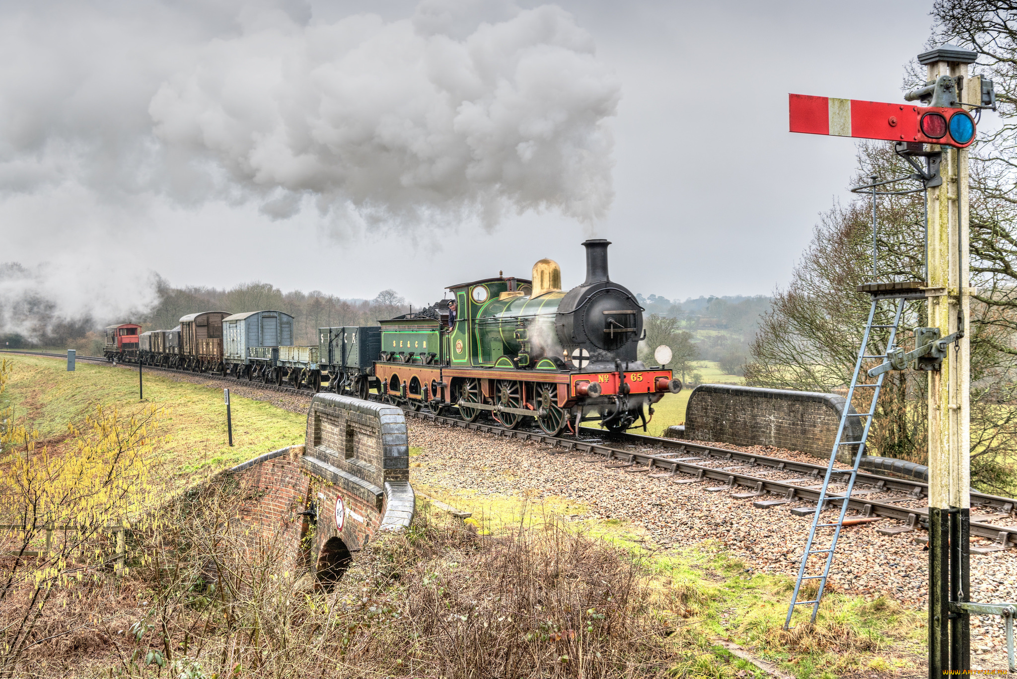 техника, паровозы, состав, локомотив