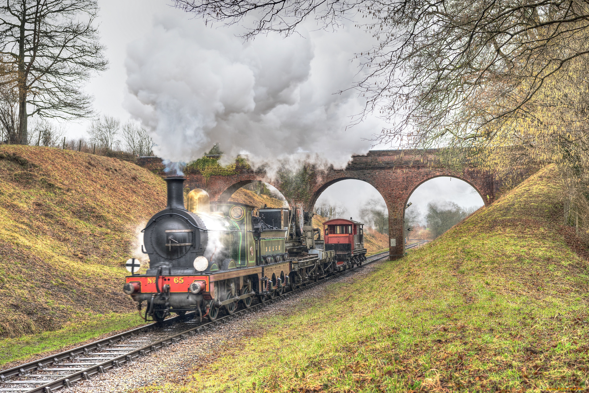 техника, паровозы, состав, локомотив