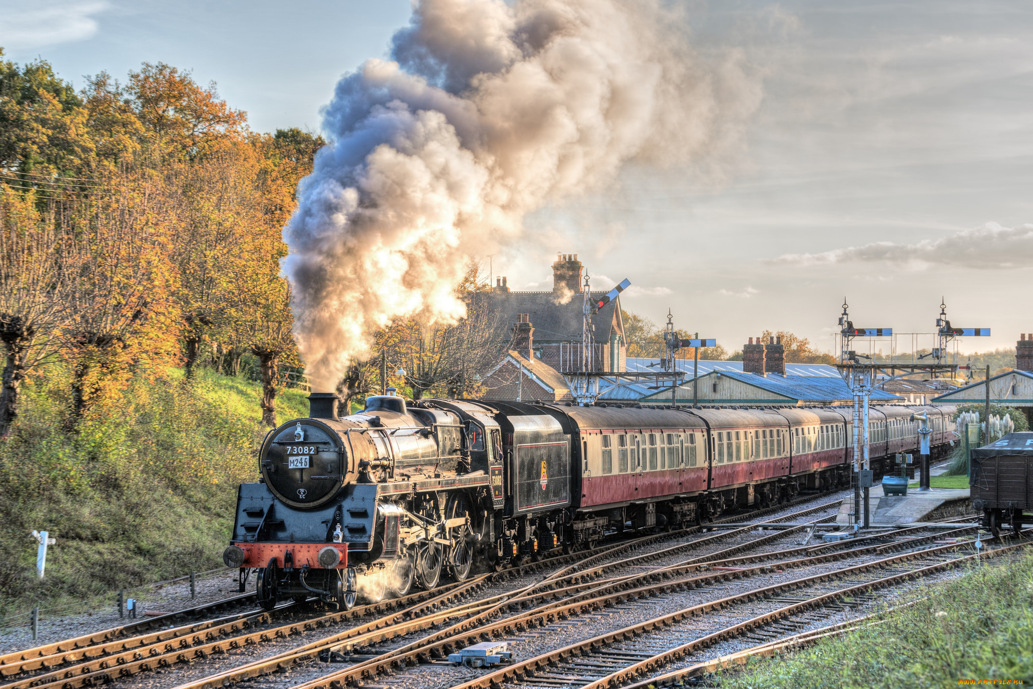 техника, паровозы, состав, локомотив