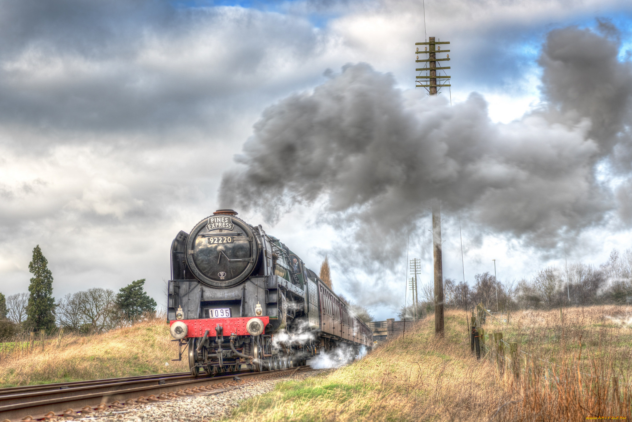 техника, паровозы, состав, локомотив