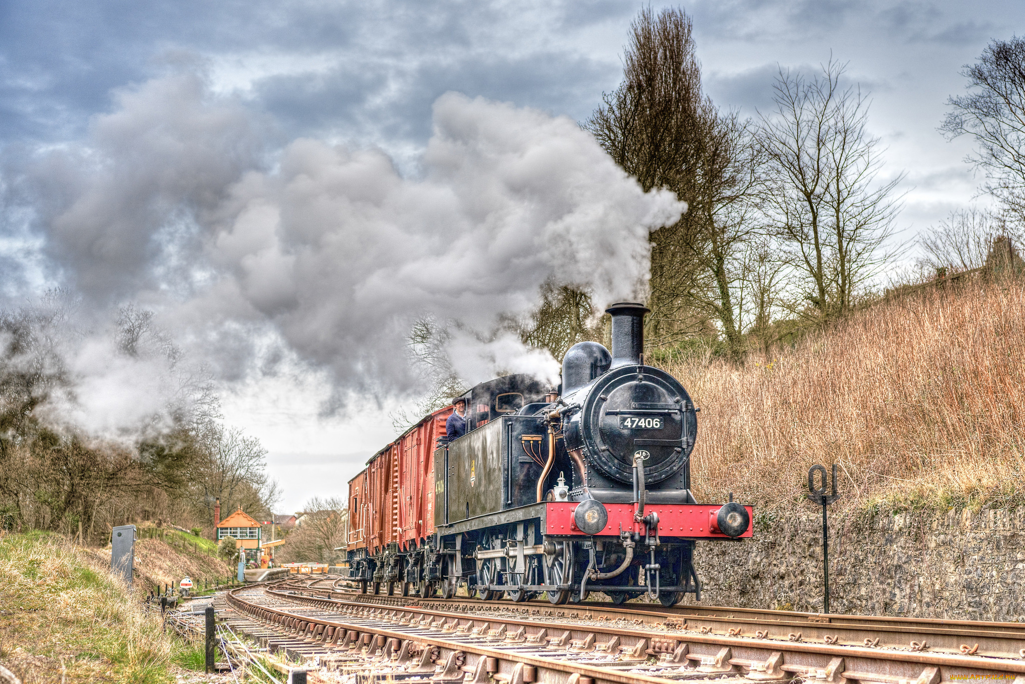 техника, паровозы, состав, локомотив