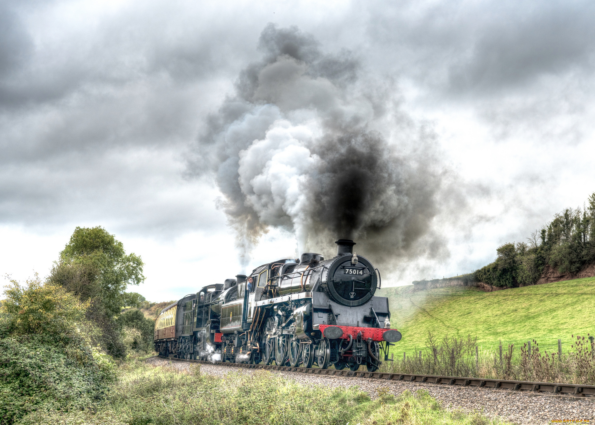 техника, паровозы, состав, локомотив