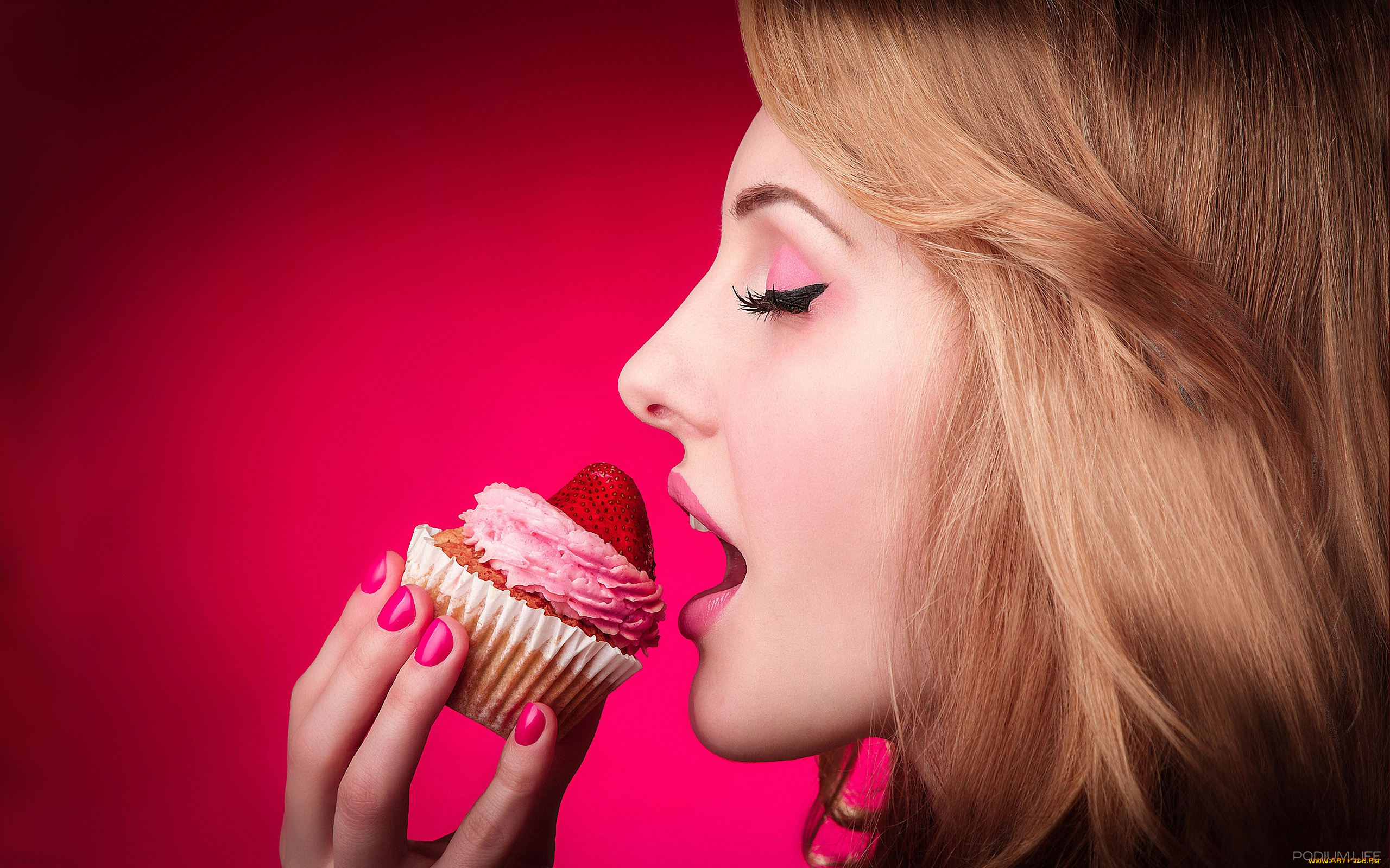 девушки, -unsort, , лица, , портреты, глаза, губы, пироженное