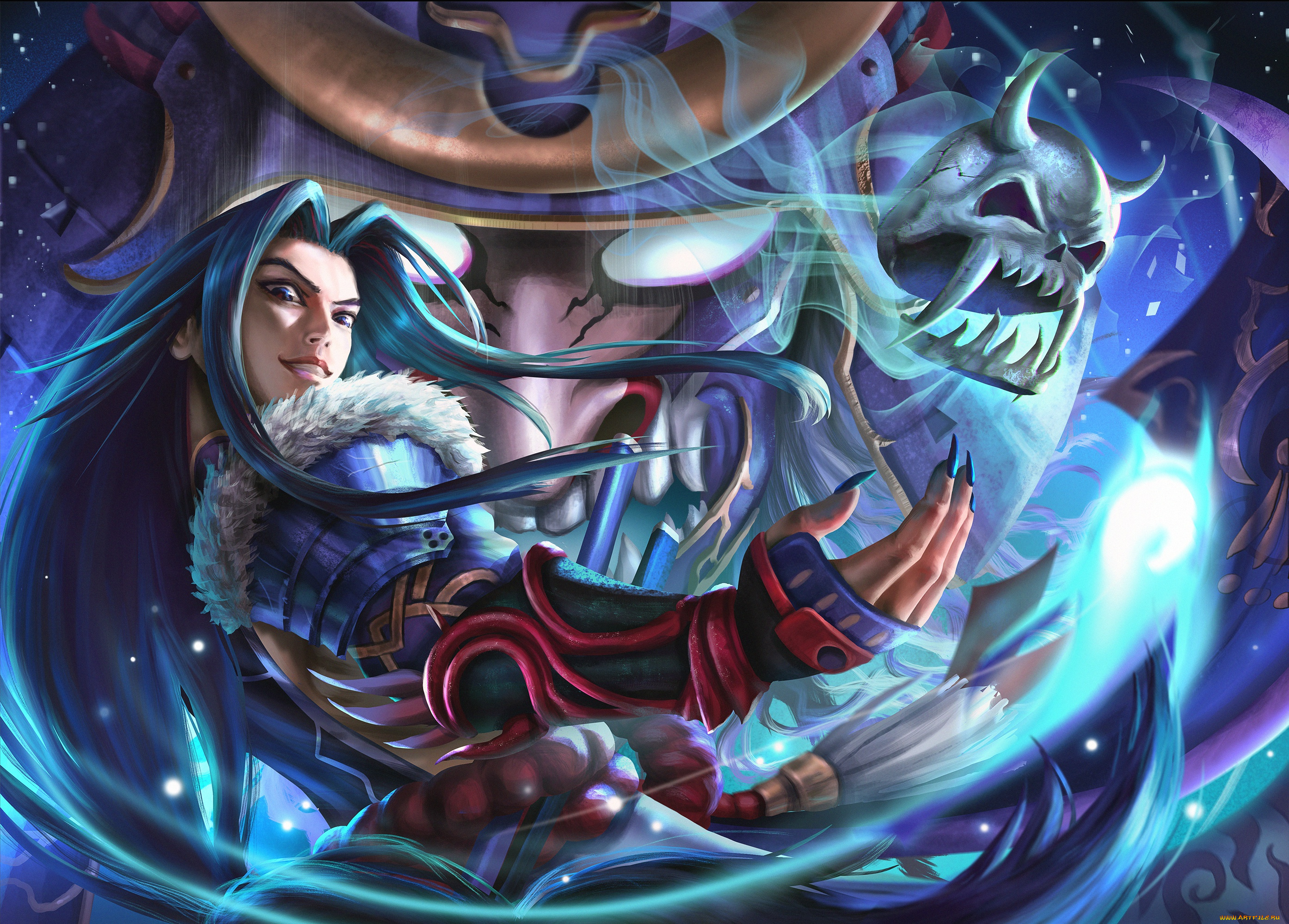 аниме, onmyouji, susabi, дух, магия, демон, art