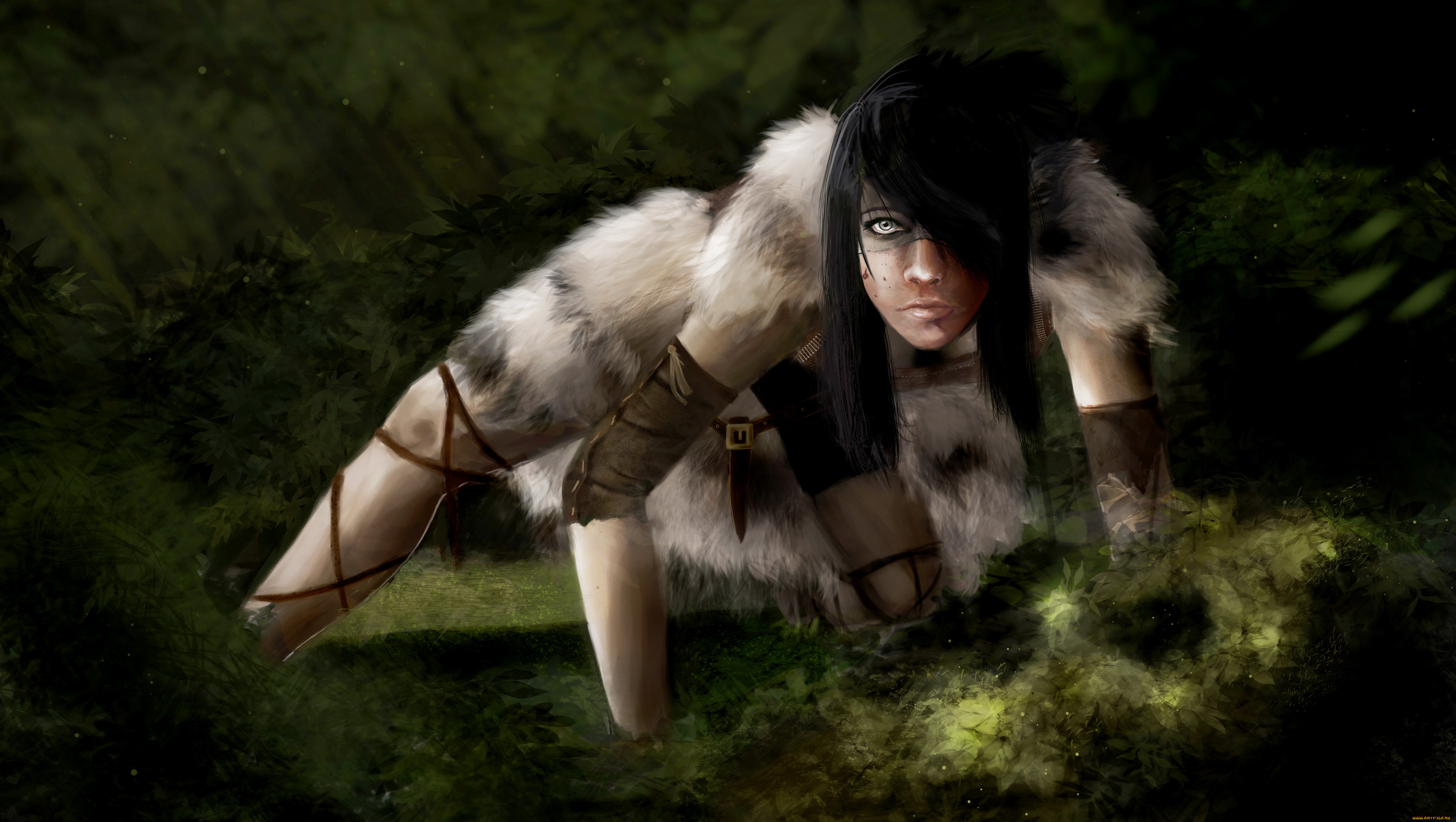 фэнтези, девушки, девушка, взгляд, фон