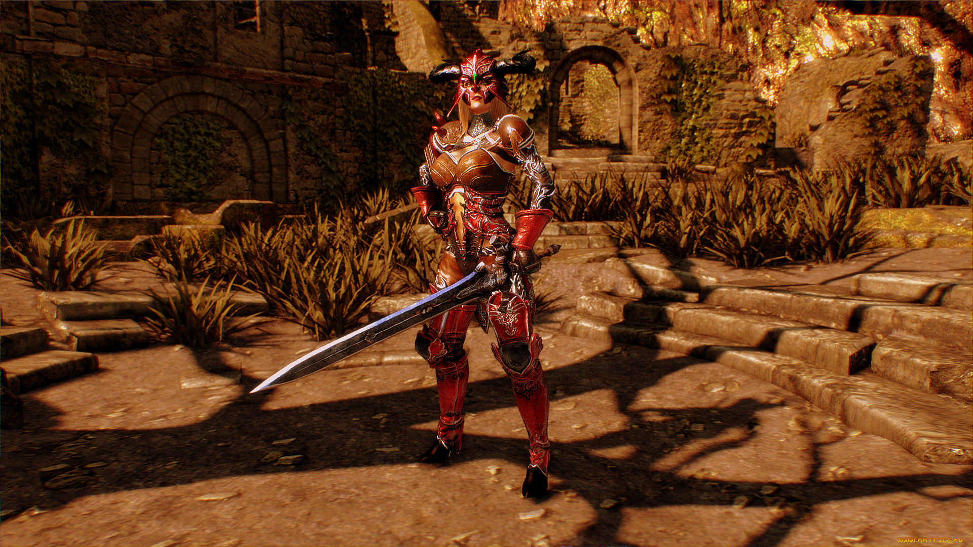 3д, графика, фантазия, , fantasy, девушка, взгляд, фон