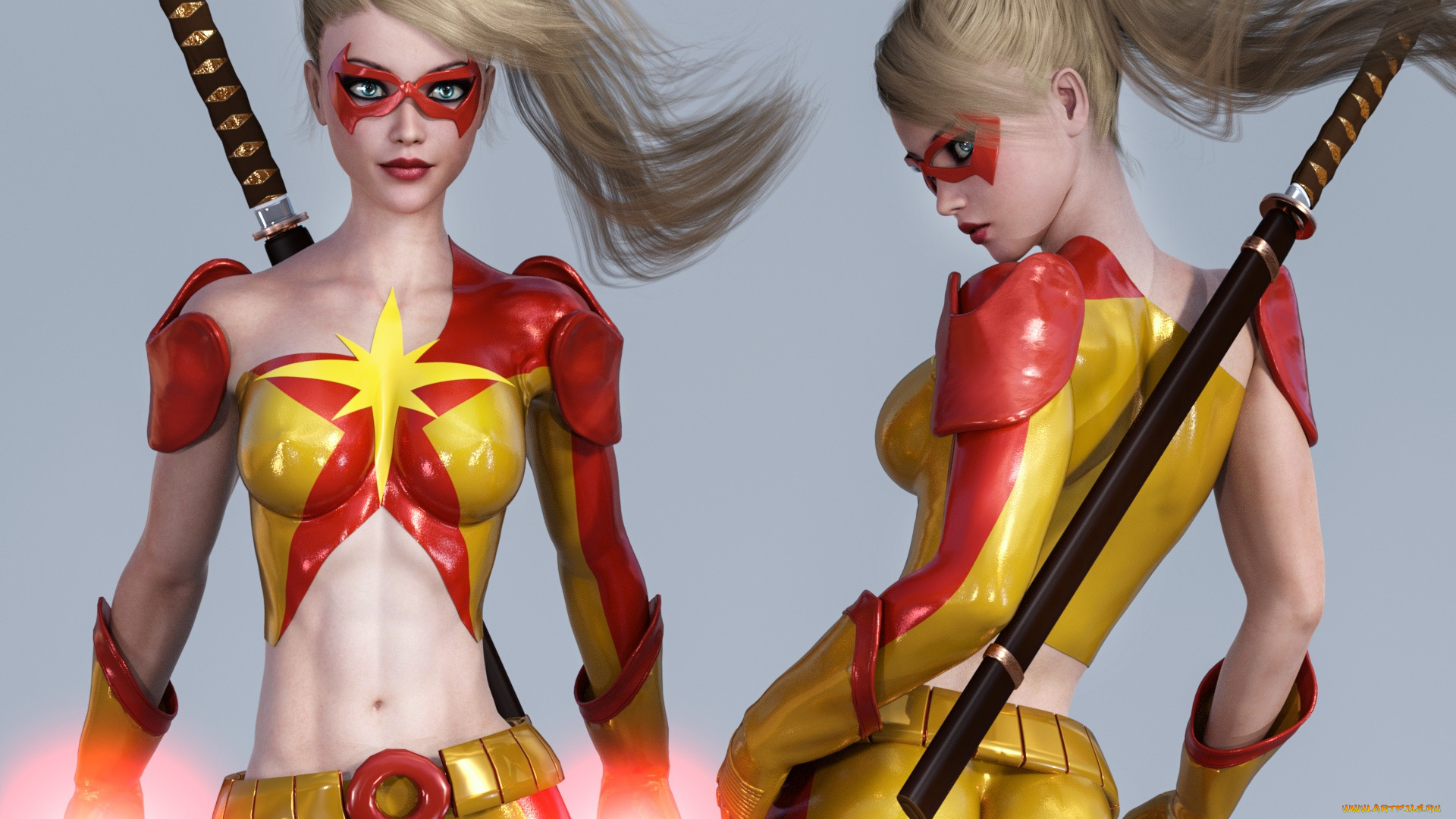 3д, графика, фантазия, , fantasy, фон, взгляд, девушка