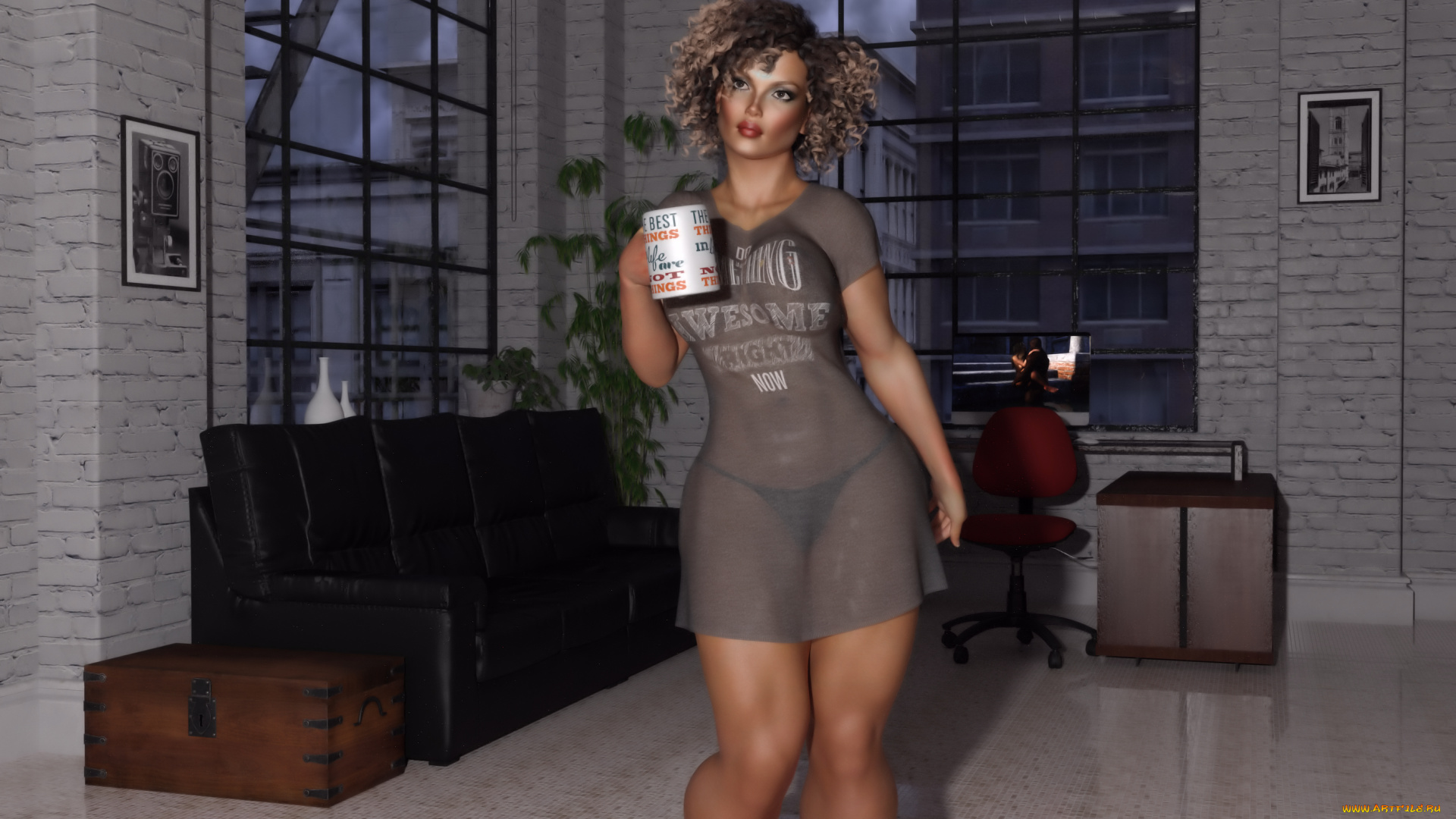 3д, графика, люди, , people, девушка, взгляд, фон