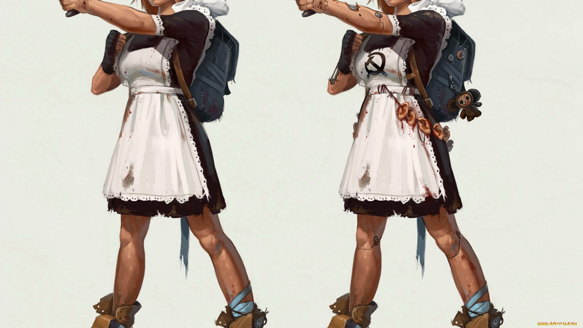 видео, игры, ---другое, портфель, форма, оружие, школьница, девушка