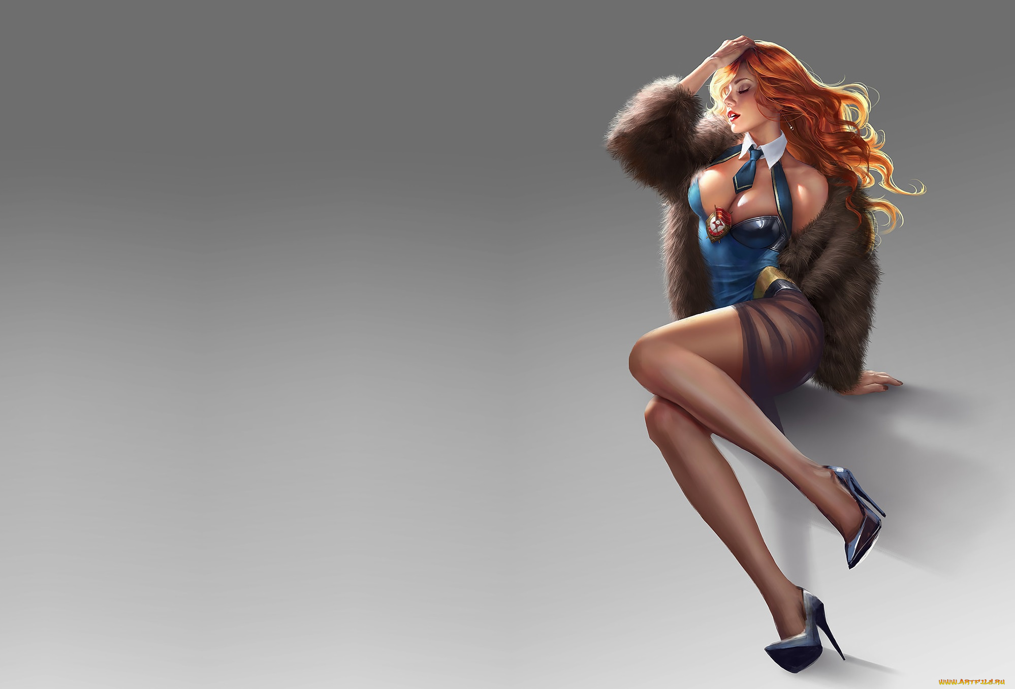 рисованное, люди, девушка