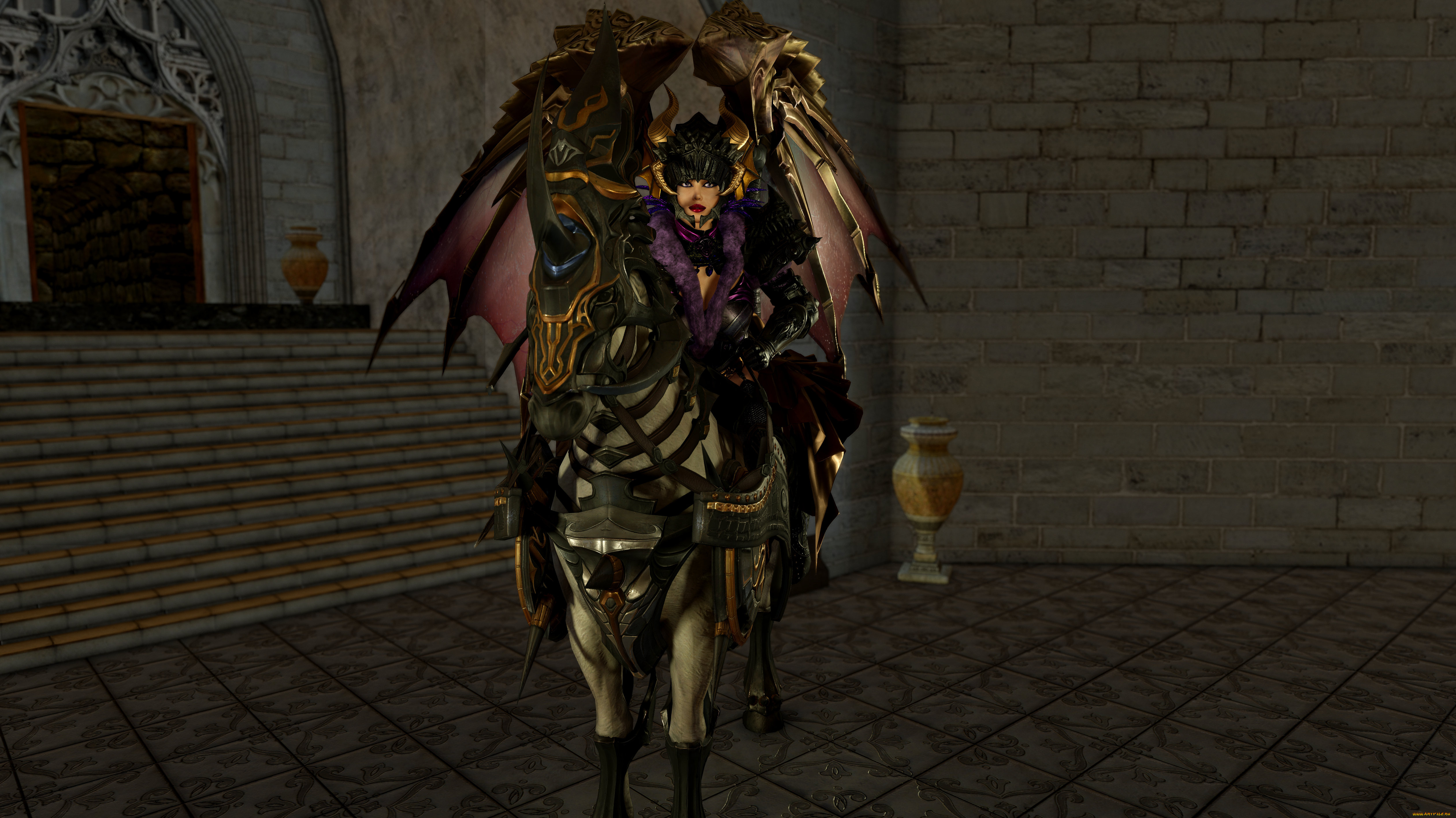 3д, графика, существа, , creatures, фон, взгляд, девушка