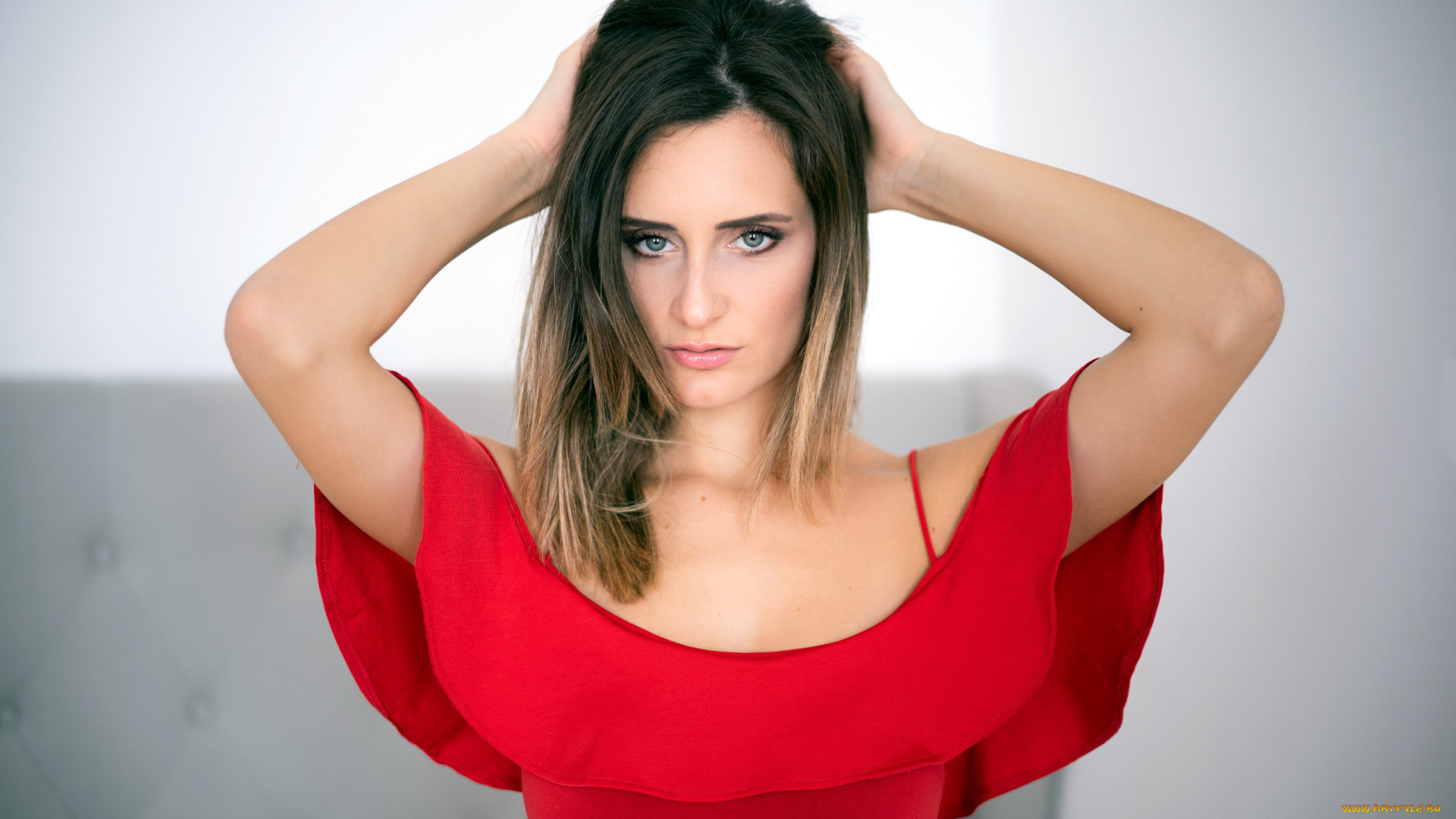 девушки, -, брюнетки, , шатенки, красное, платье