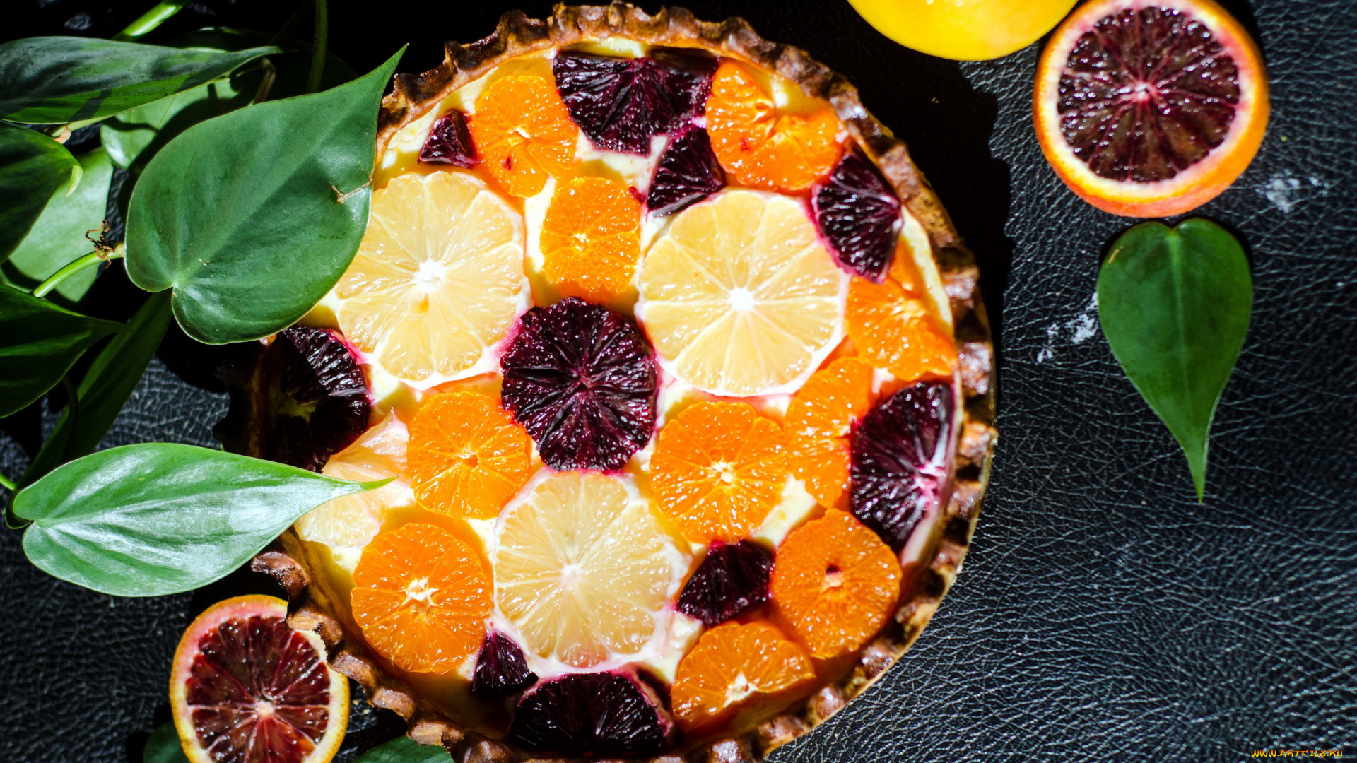 еда, пироги, пирог, апельсин, лимон