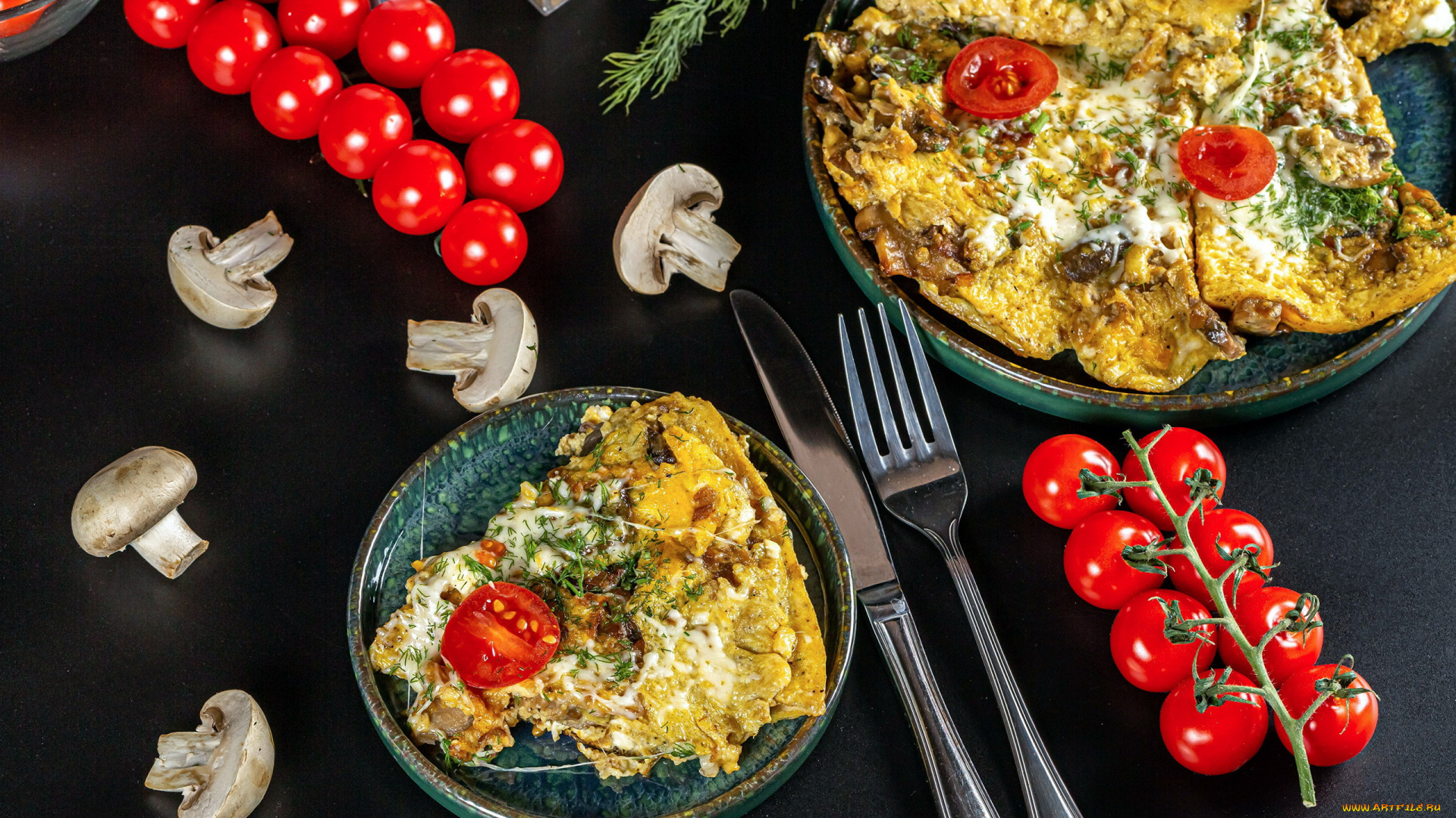 еда, яичные, блюда, омлет