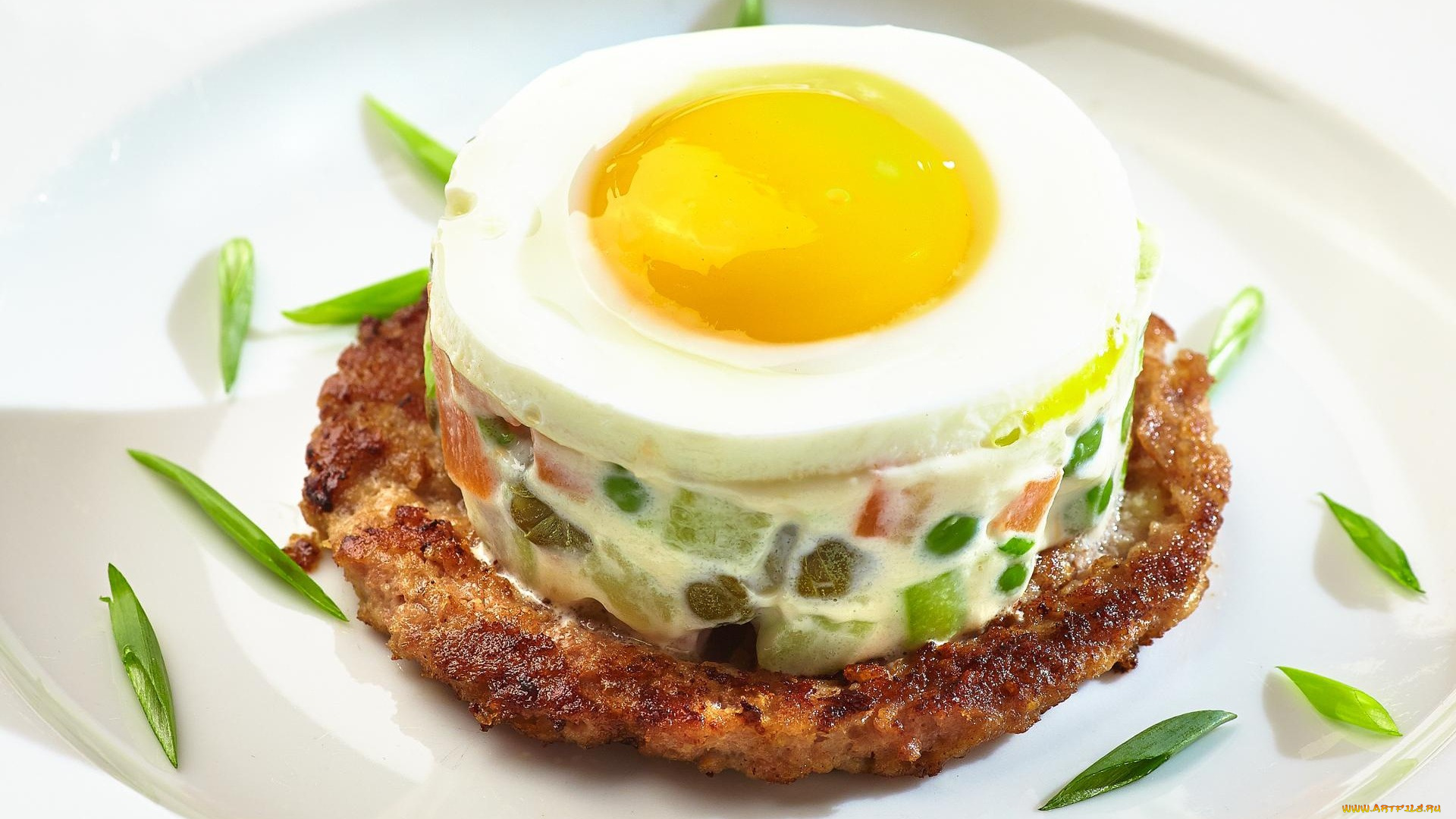 еда, яичные, блюда, глазунья