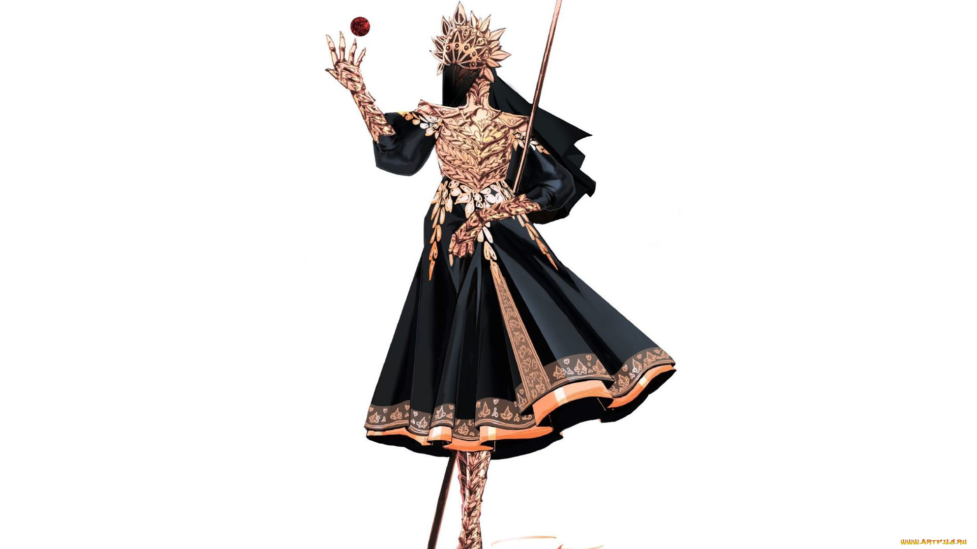 фэнтези, маги, , волшебники, девушка, платье, маска, шарик, посох