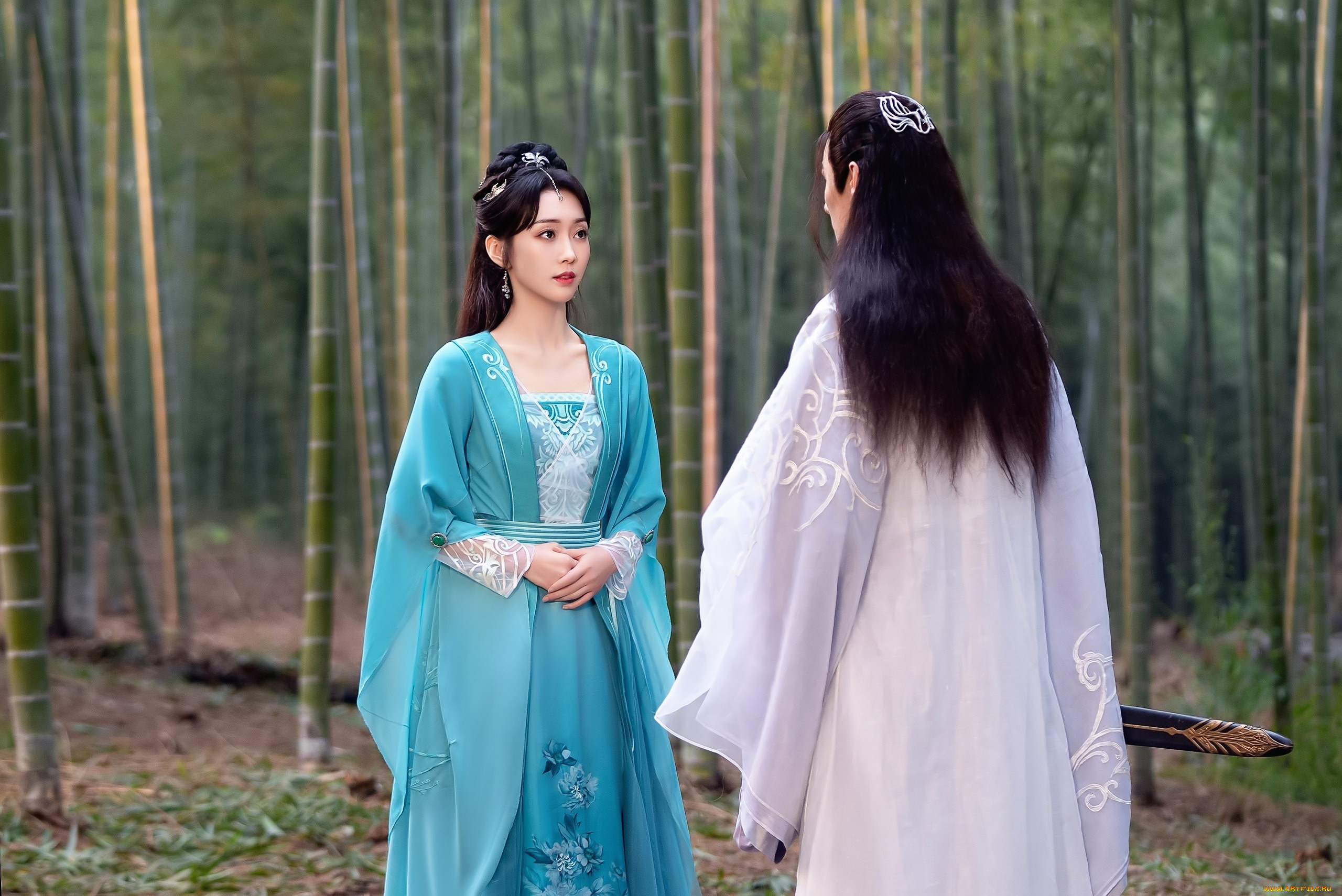 кино, фильмы, divine, destiny, пара, лес, бамбук