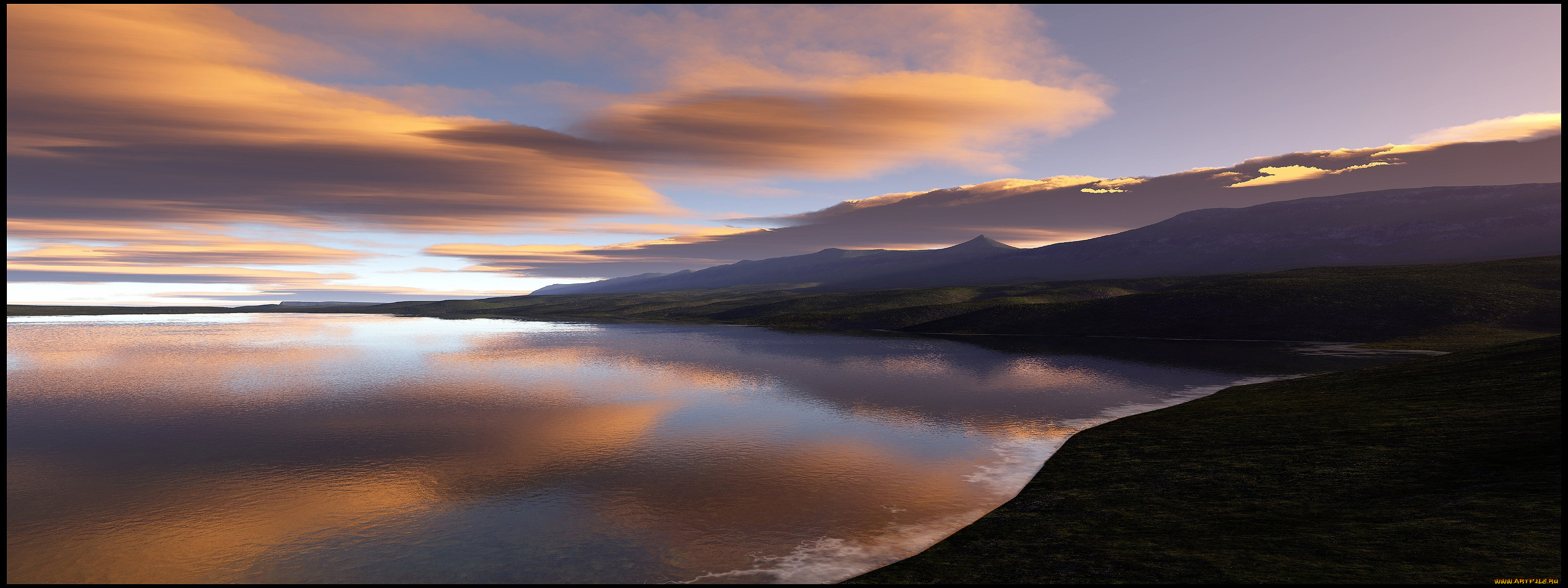 kissing, heaven, 3д, графика, nature, landscape, природа
