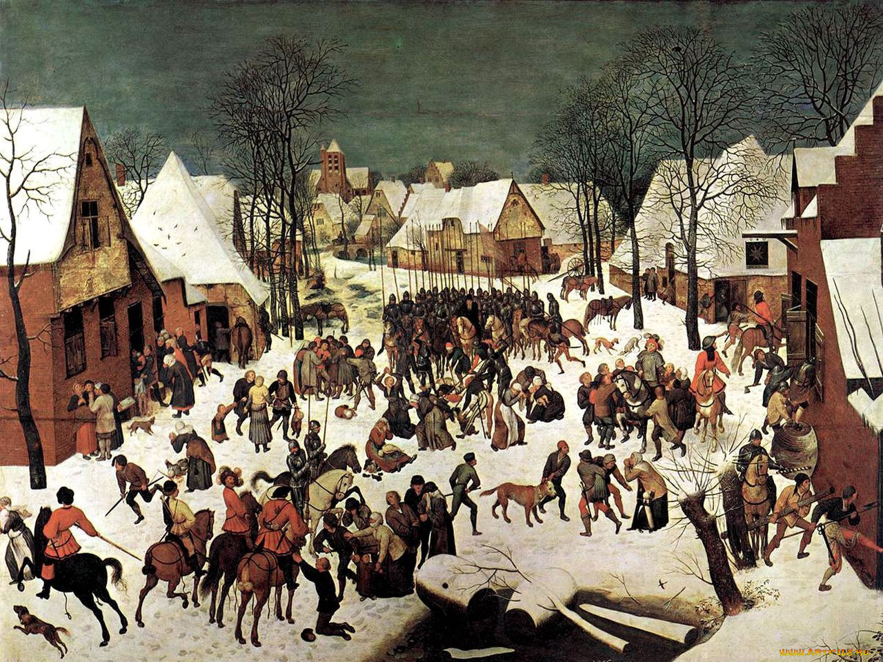 pieter, bruegel, избиение, младенцев, рисованные