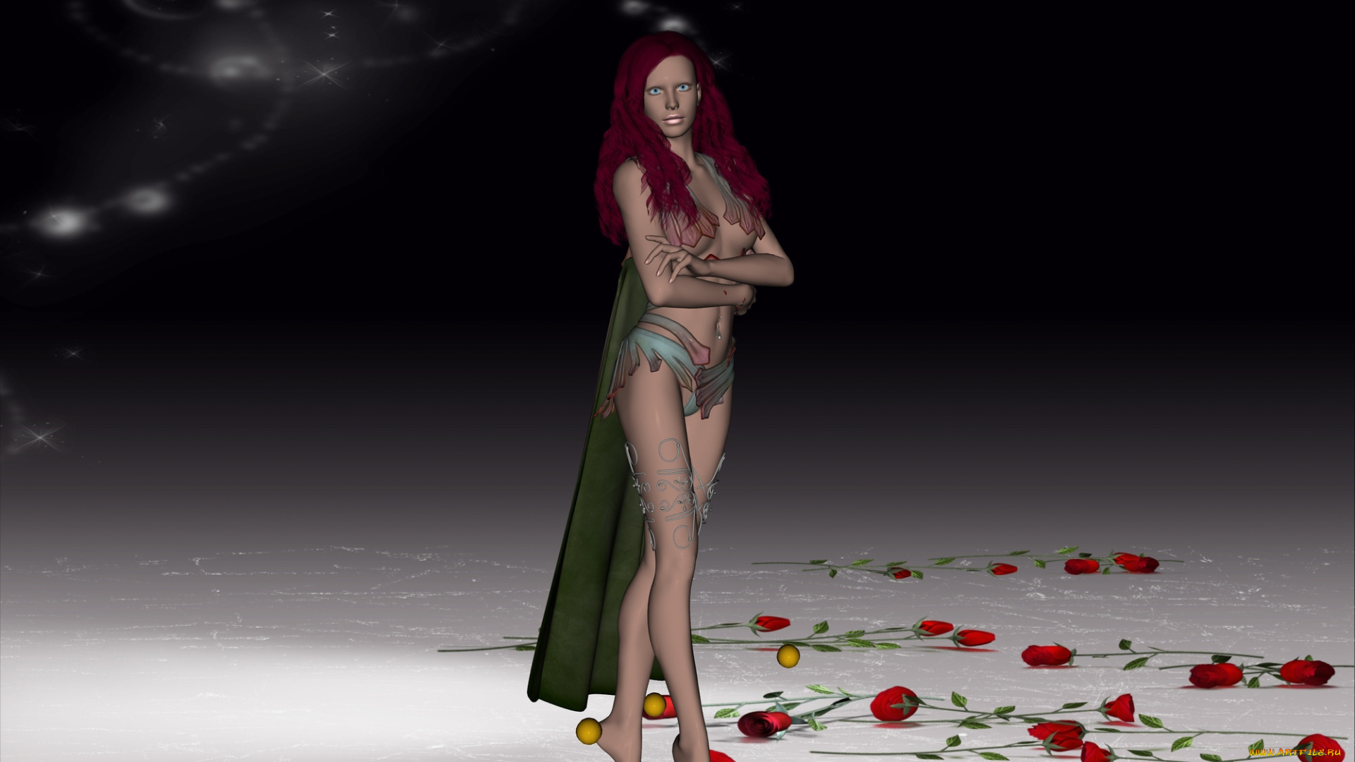 3д, графика, people, люди, цветы, розы, девушка