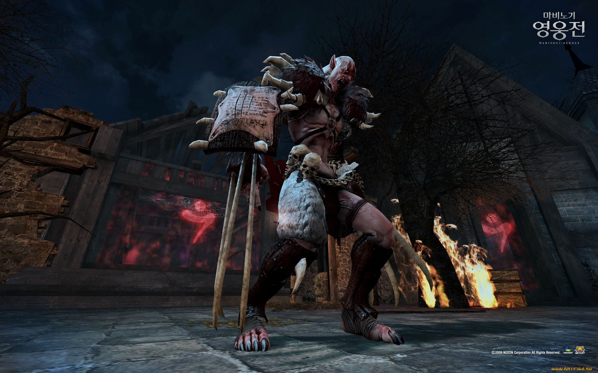 видео, игры, vindictus, существо, черепа