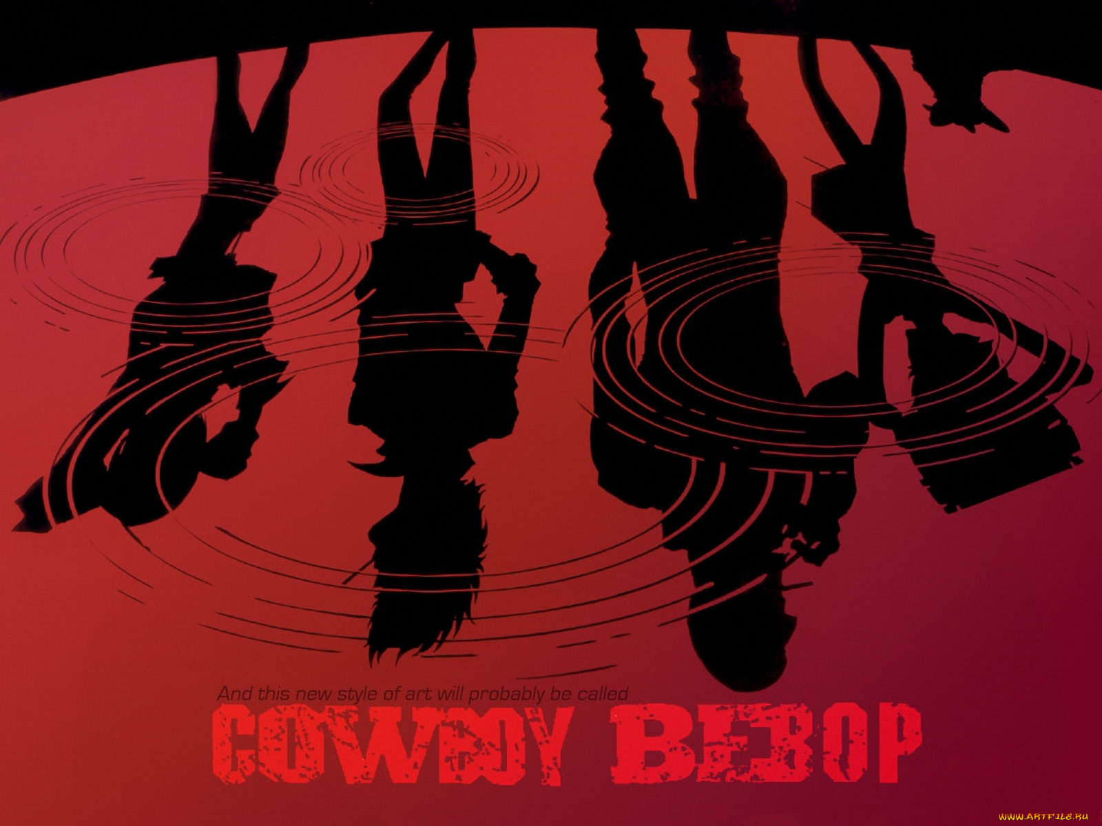 аниме, cowboy, bebop, faye, ein, jet, spike, ed