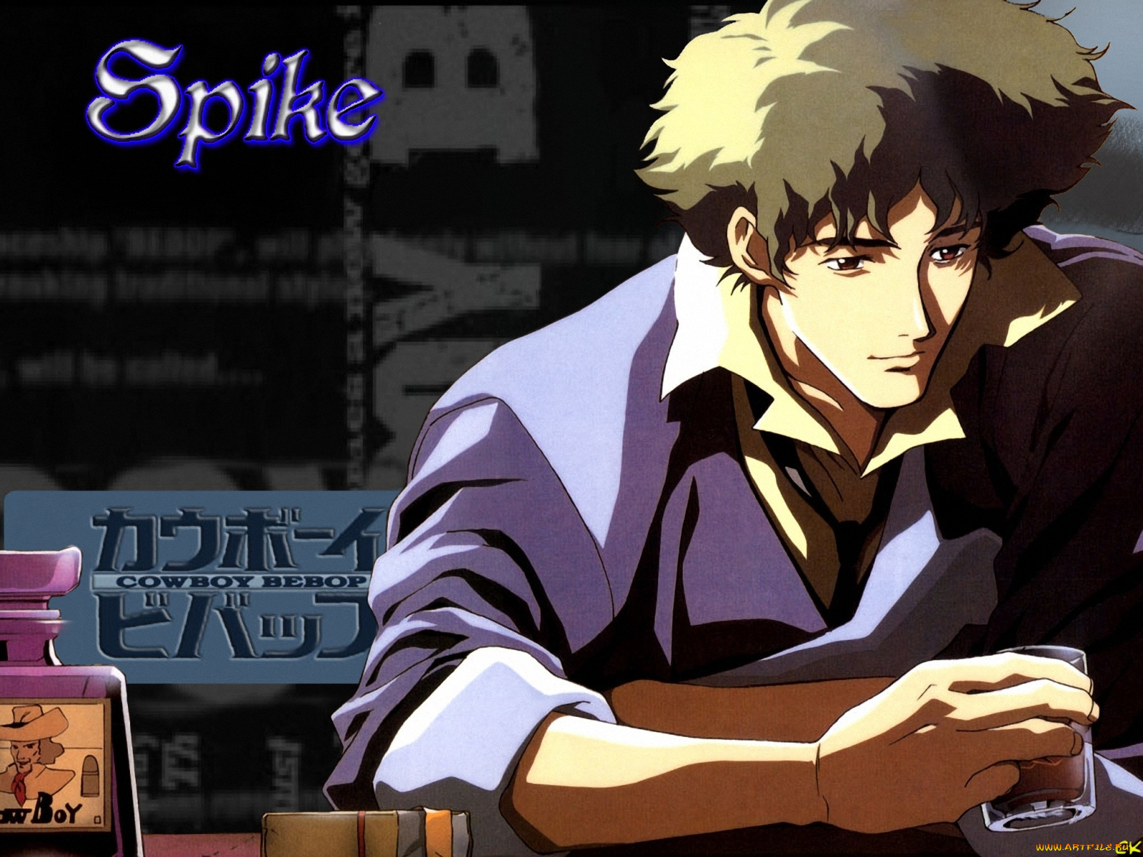 аниме, cowboy, bebop, spike