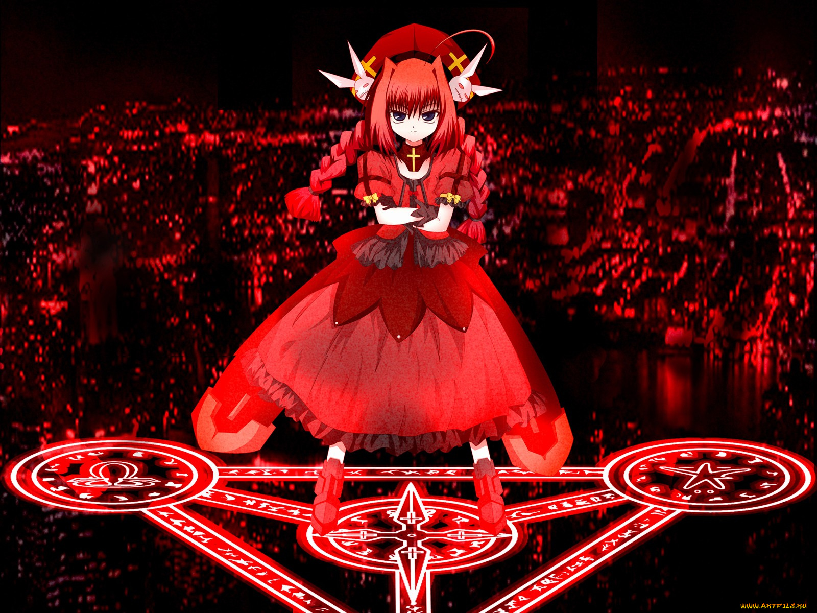 аниме, mahou, shoujo, lyrical, nanoha, madoka, magika