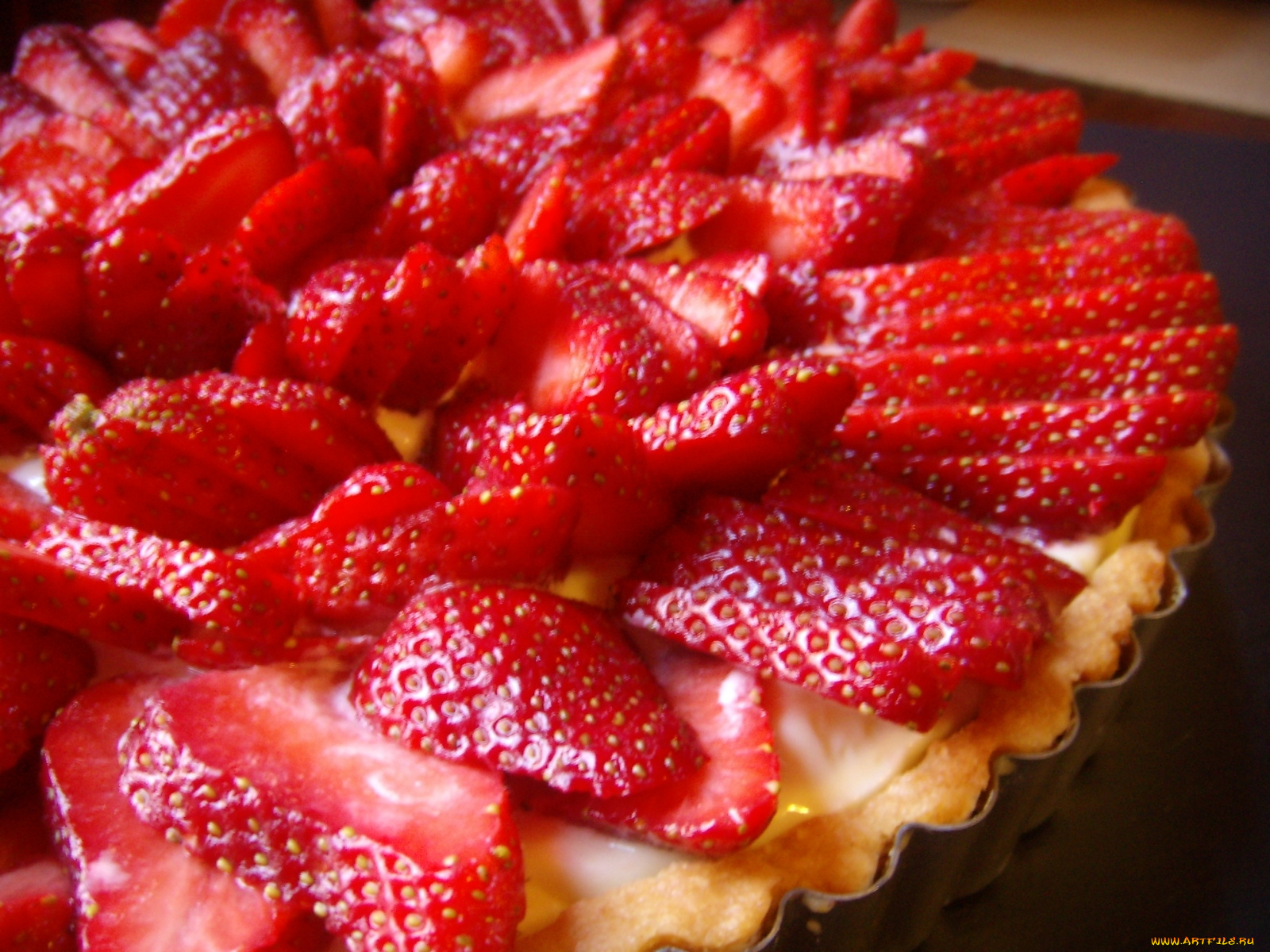 еда, пироги, пирог, клубника