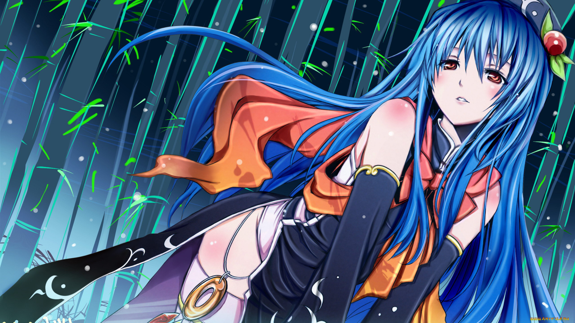 аниме, touhou, волосы, девушка