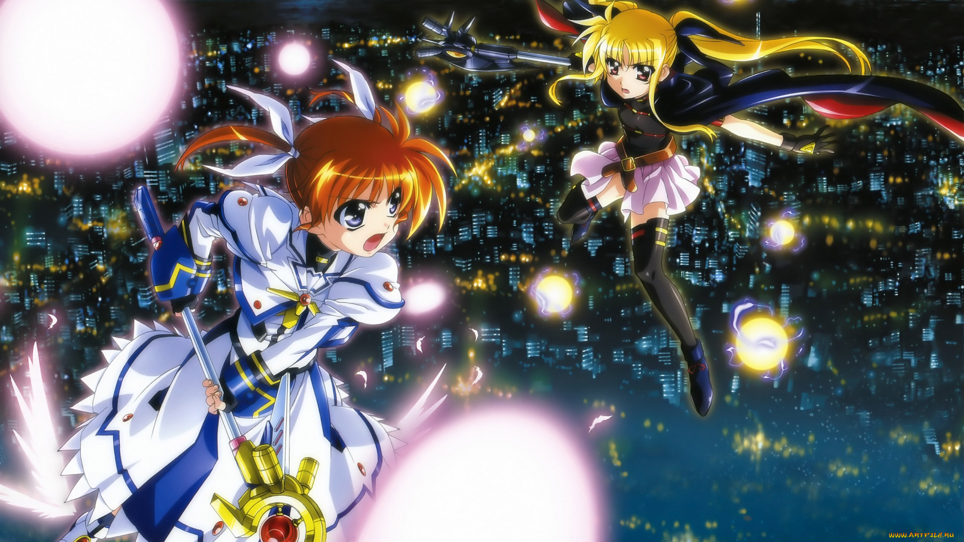 mahou, аниме, shoujo, lyrical, nanoha, madoka, magika