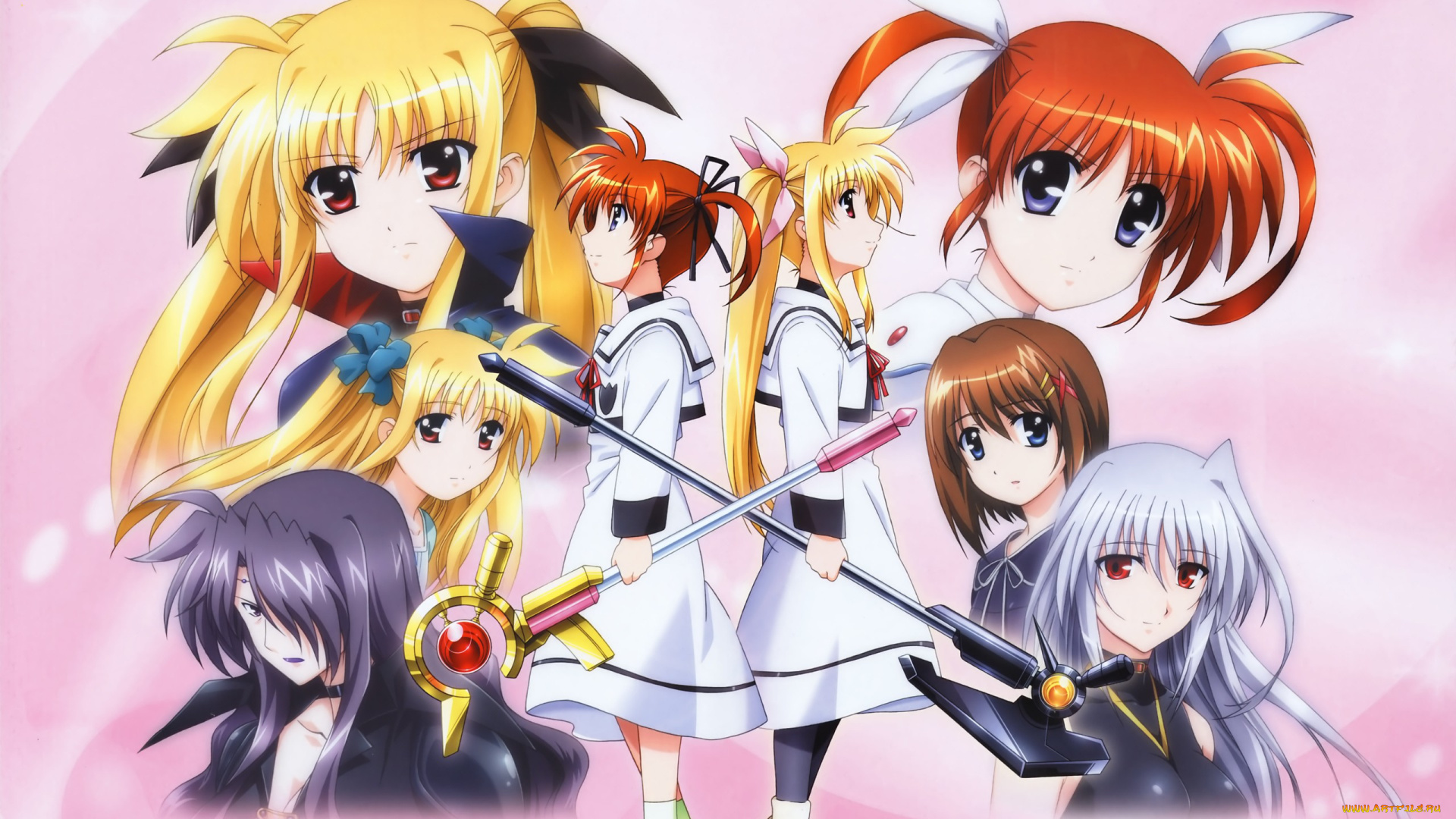 mahou, shoujo, lyrical, nanoha, аниме